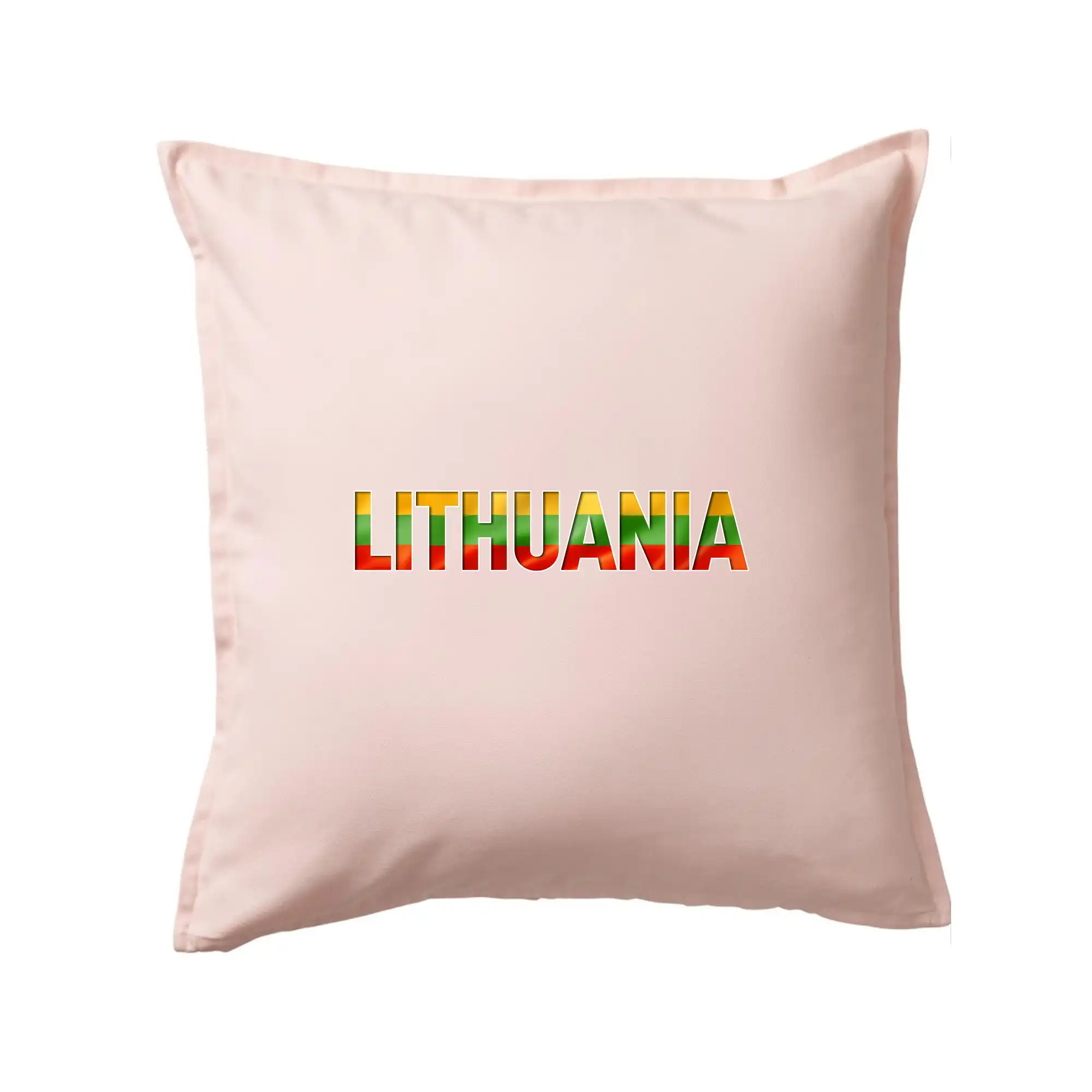 Motívy štátnych vlajok - Lithuania - nápis vlajka - Vankúš 50x50