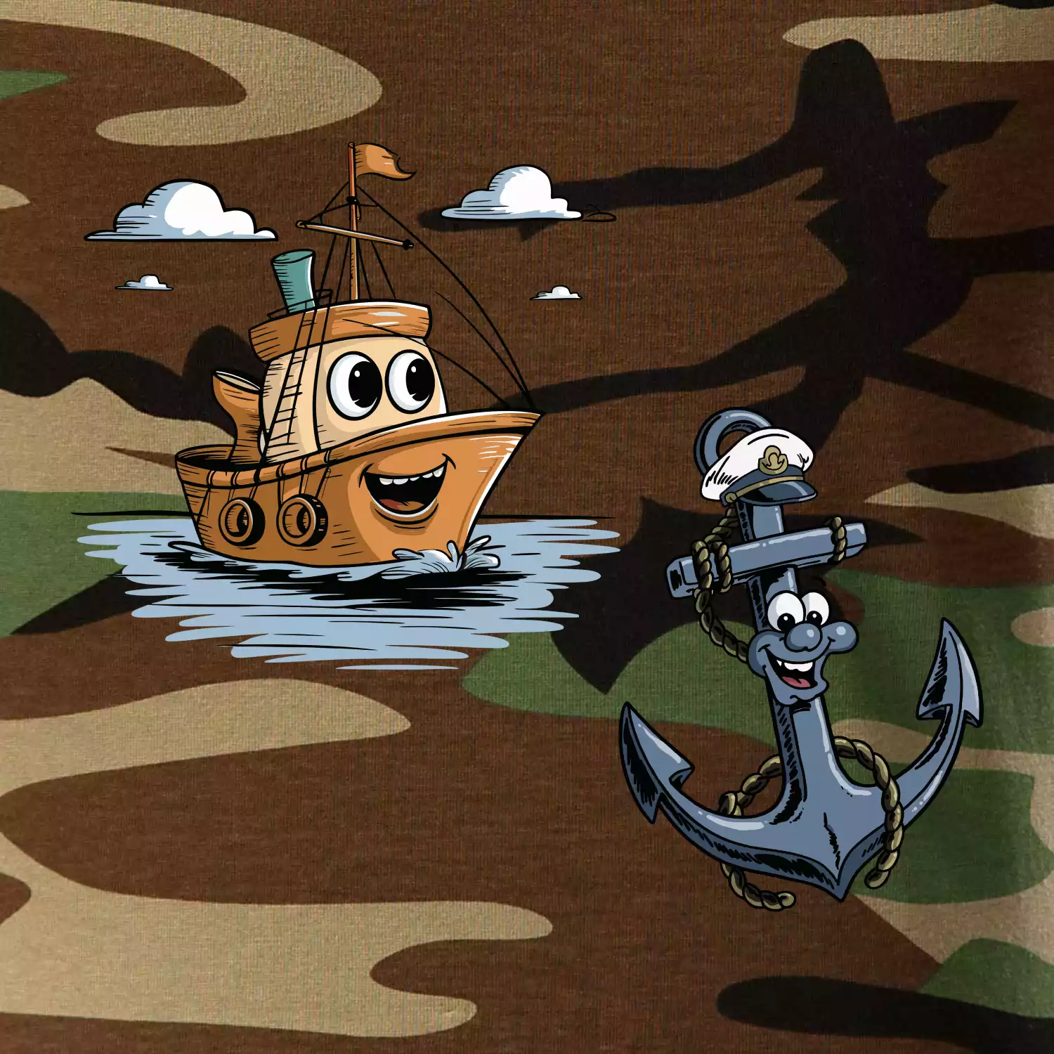 Parové triko - Loď a kotva