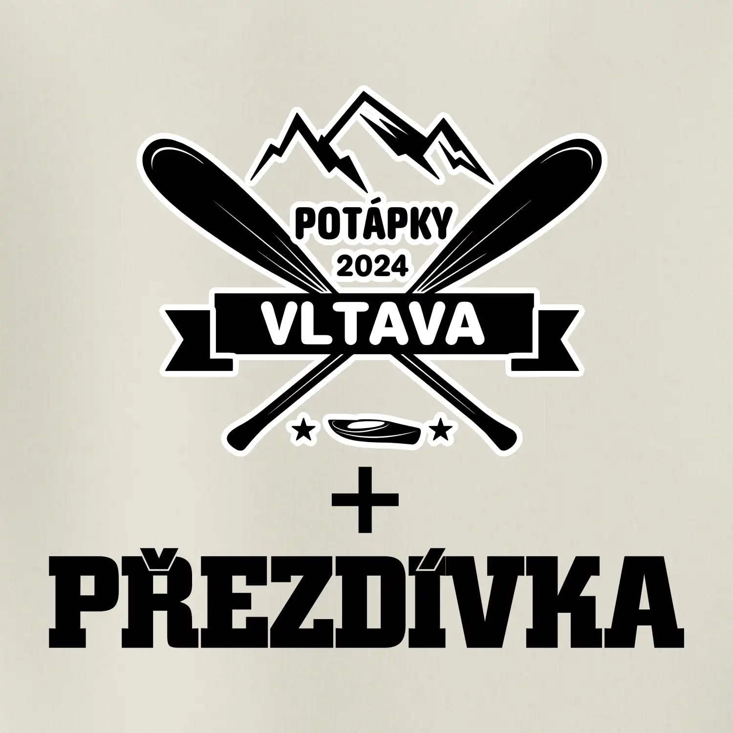 K vode - pádla hory (vlastný nápis)