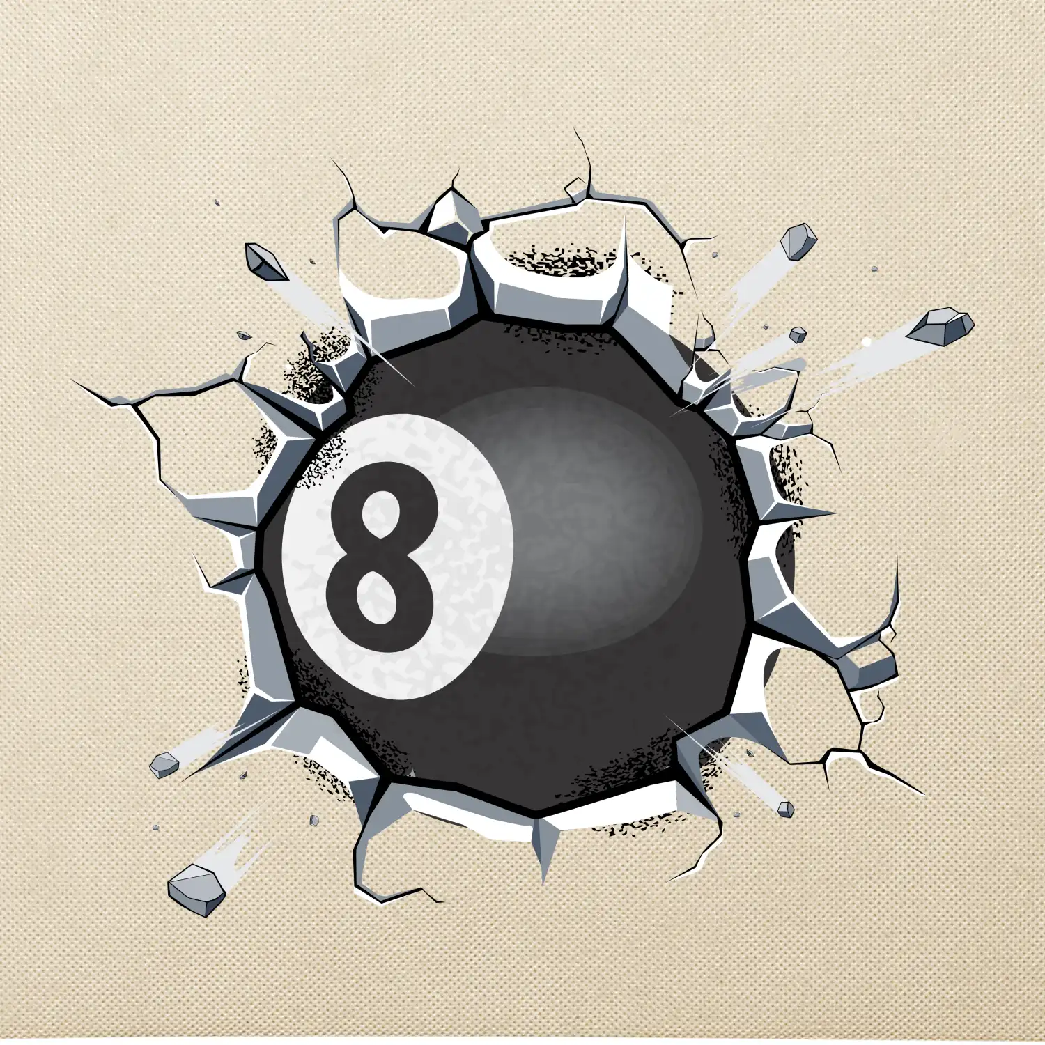 Kulečníková koule v triku