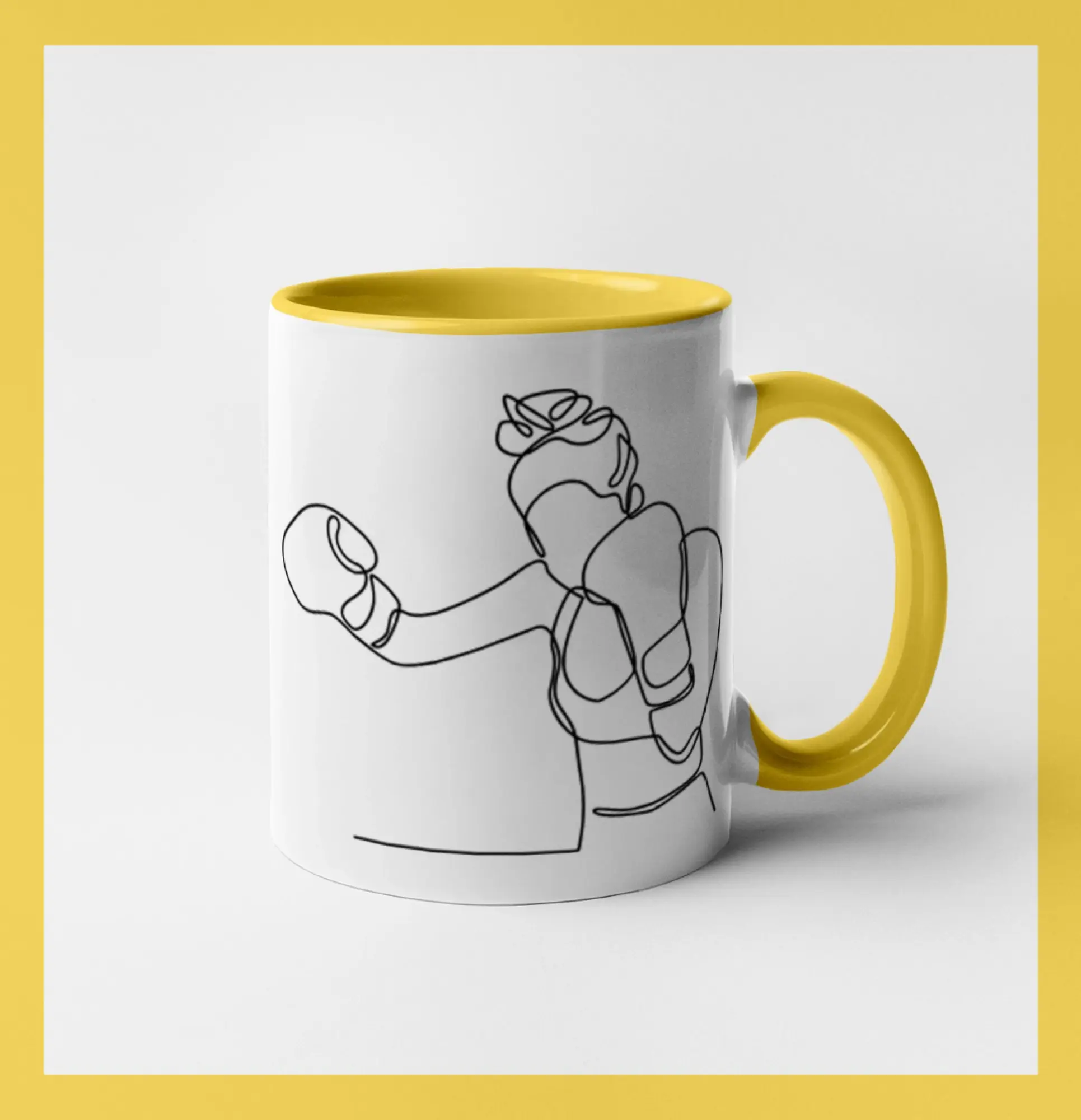 Žena boxerka jedním tahem