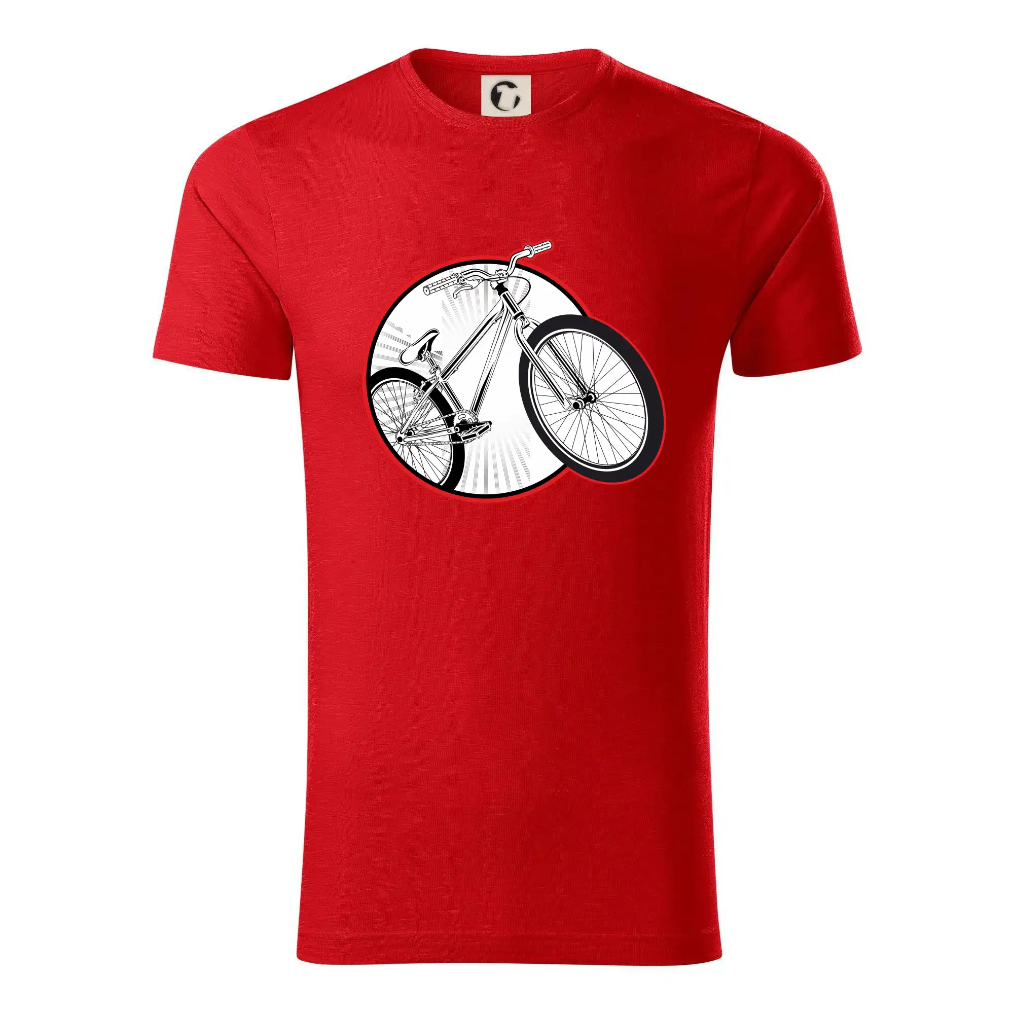 Tričko ako darček pre cyklistu - Downhill koleso v kruhu - Tričko z organickej bavlny