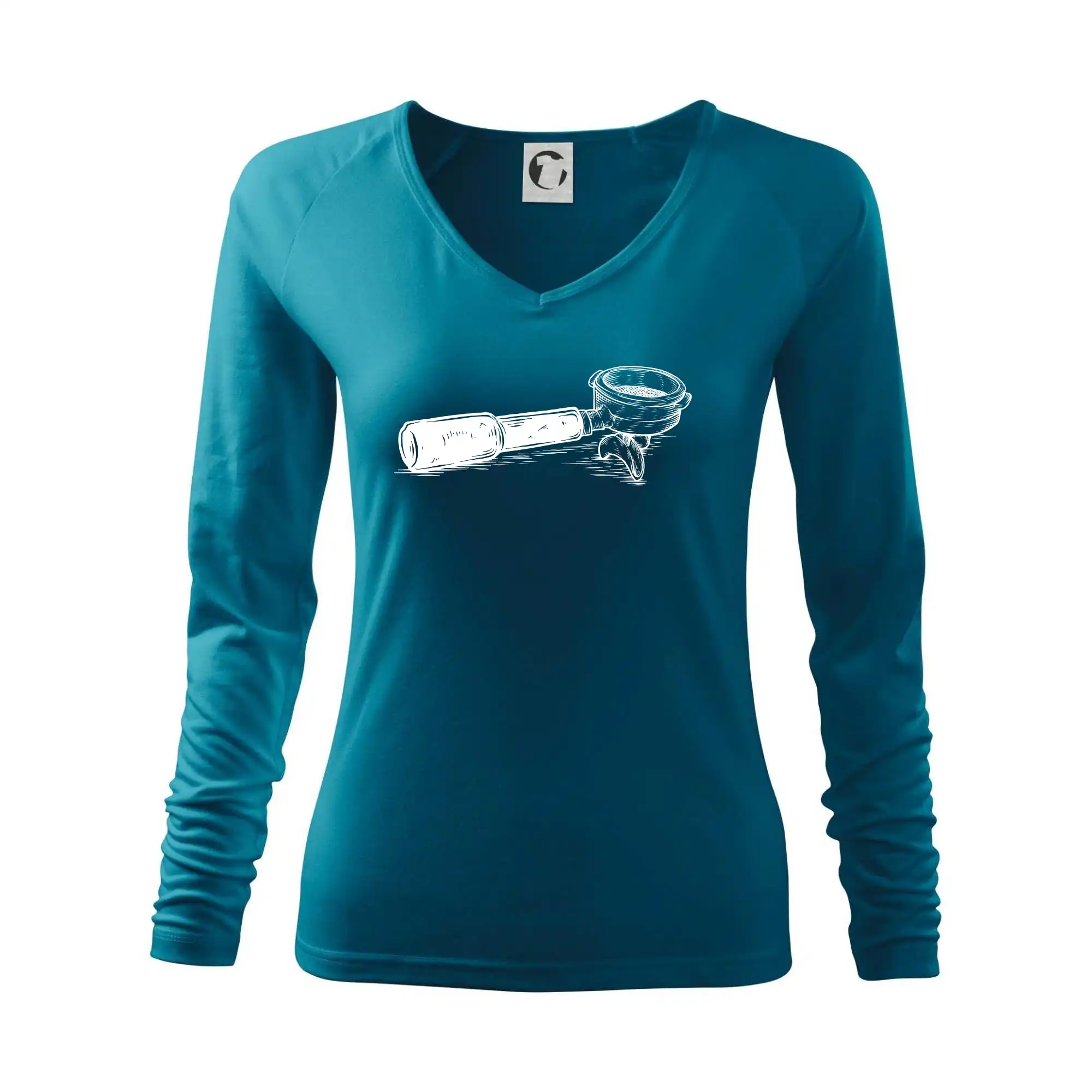 Motívy pre baristu a milovníkov kávy - Páka kávovar - Tričko dámske Elegance