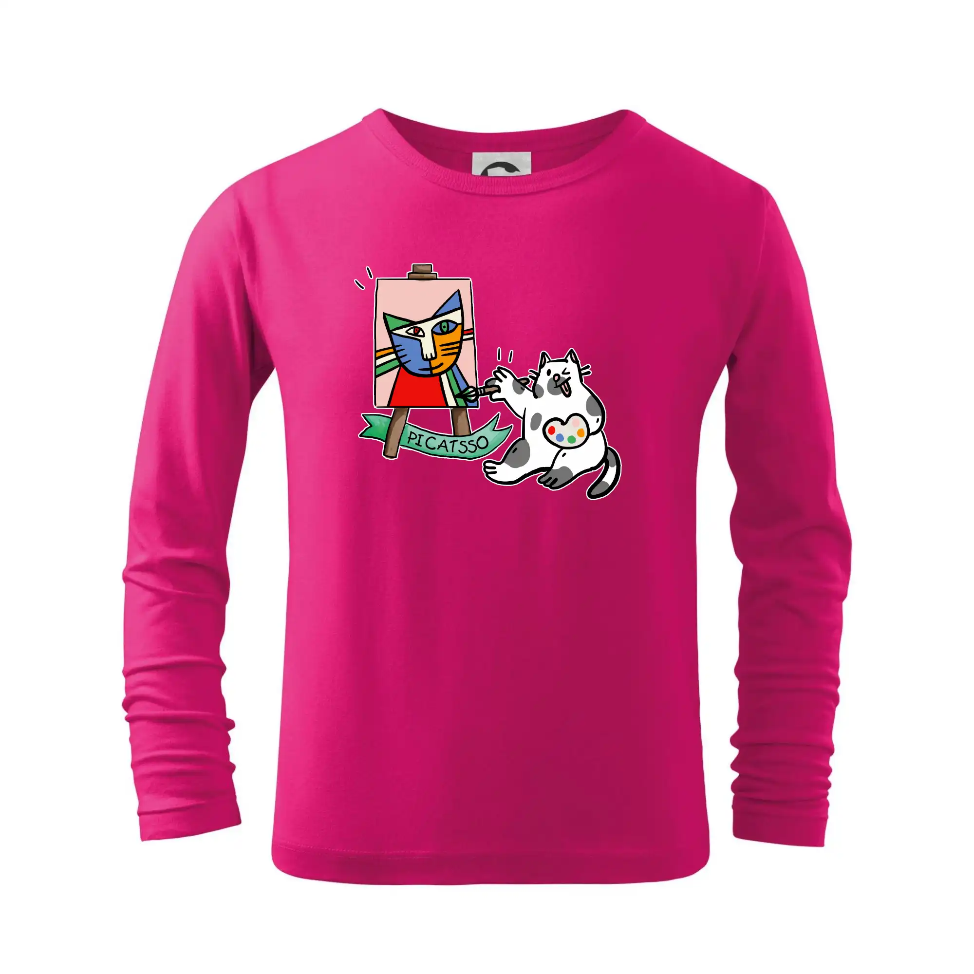 Vtipná tričká s mačkou - Picatsso - Tričko detské Long Sleeve