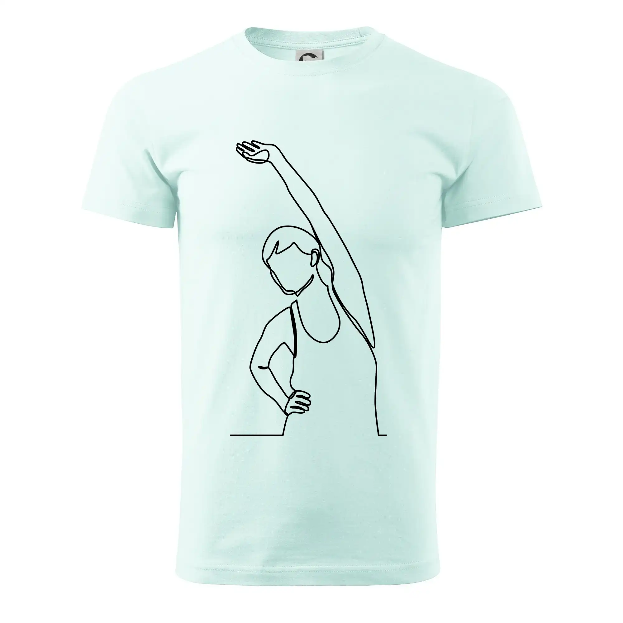 Protahující se žena jedním tahem