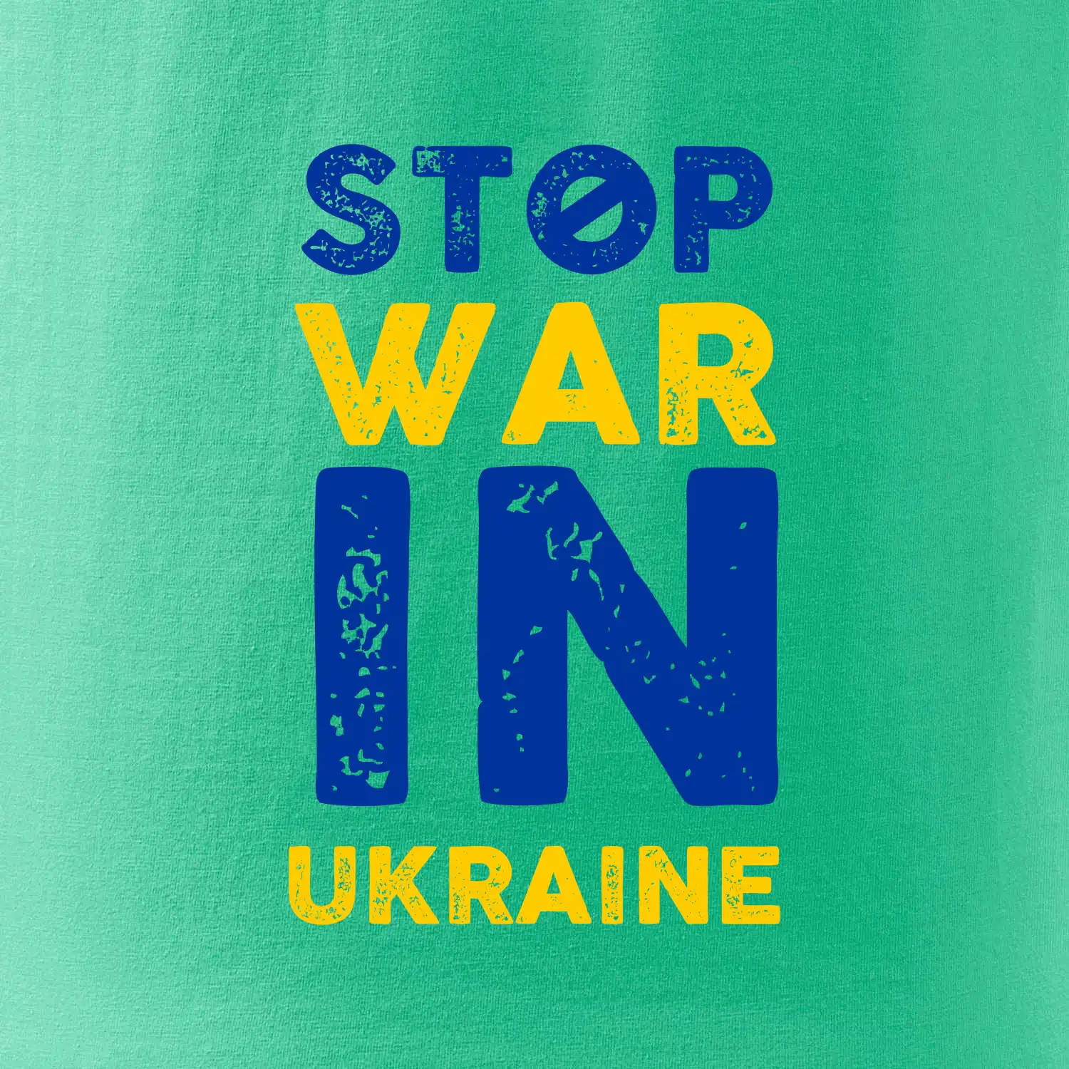 Barevný nápis Stop war in ukraine