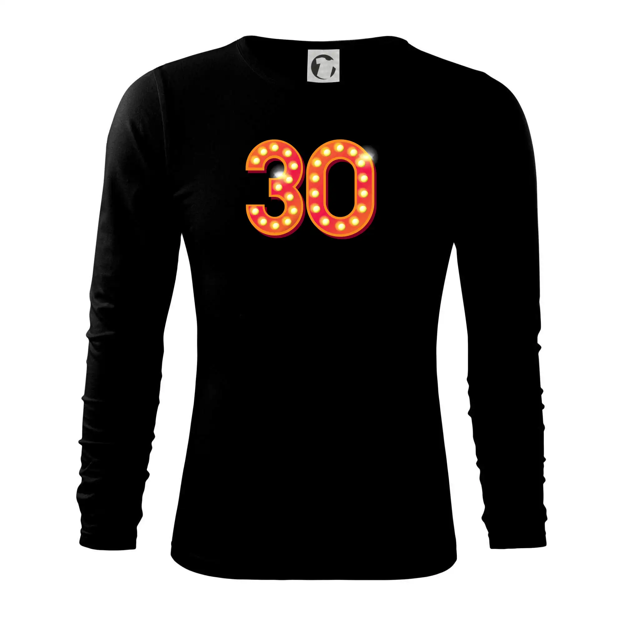 Tričko k tridsiatke - Čísla žiarovky 30 - Tričko s dlhým rukávom FIT-T long sleeve
