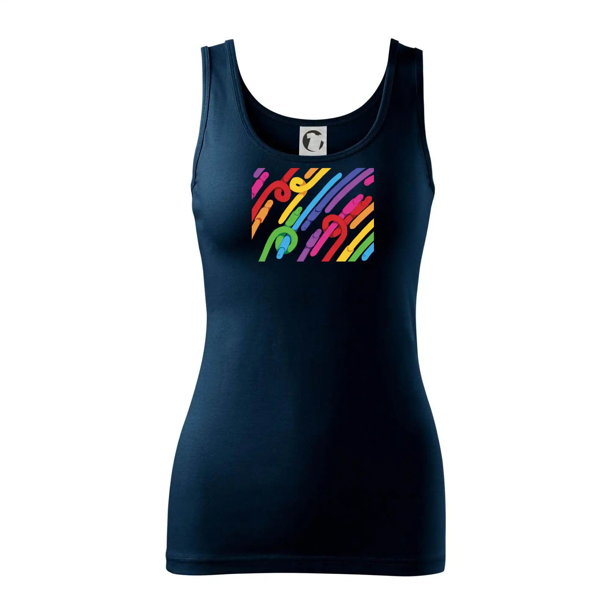 Tričká pre LGBT a Queer komunitu - Dážďovky pruhy (Alexis Citrine) - Dámske tielko