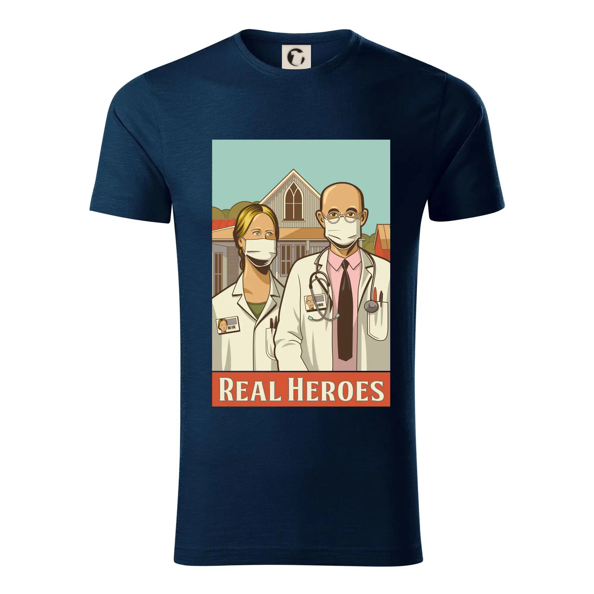 Covid - real heroes - Tričko z organickej bavlny