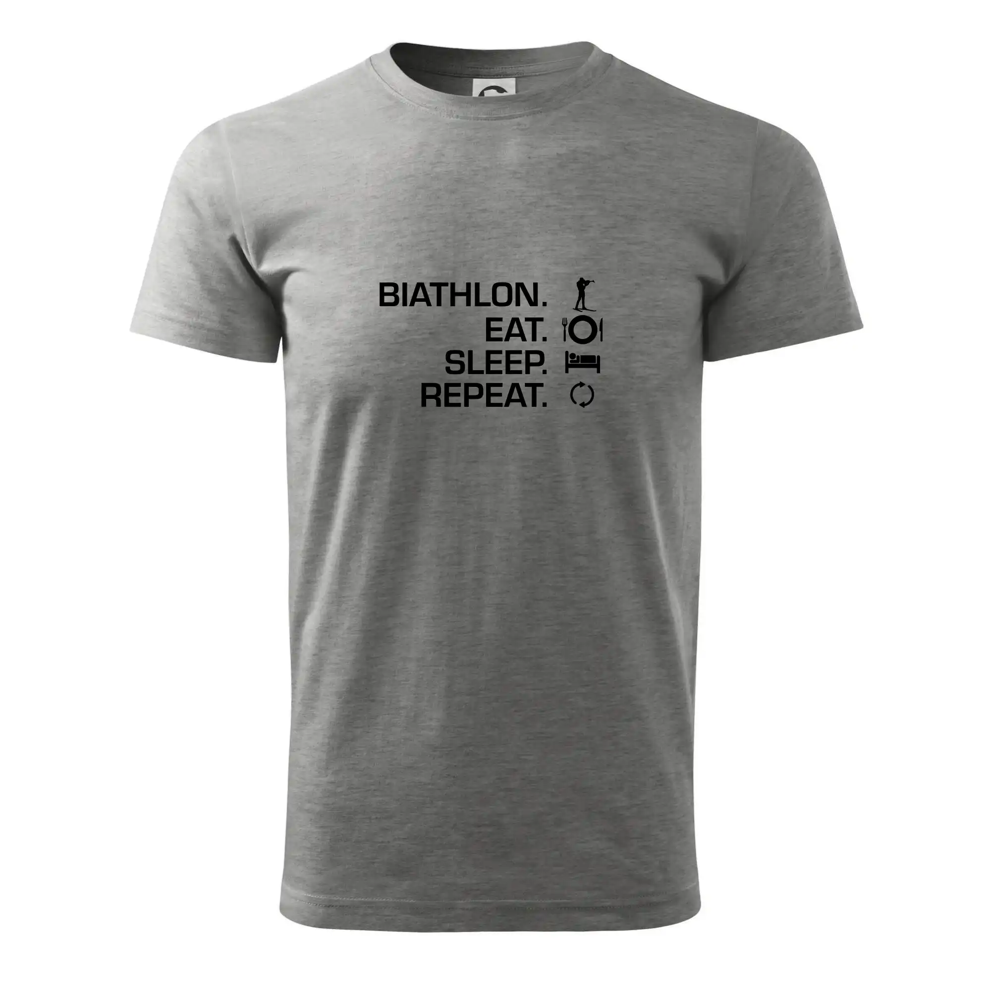 Lyže a Snowboard - Biathlon Eat Sleep Repeat - Pánske tričko nižšej gramáže