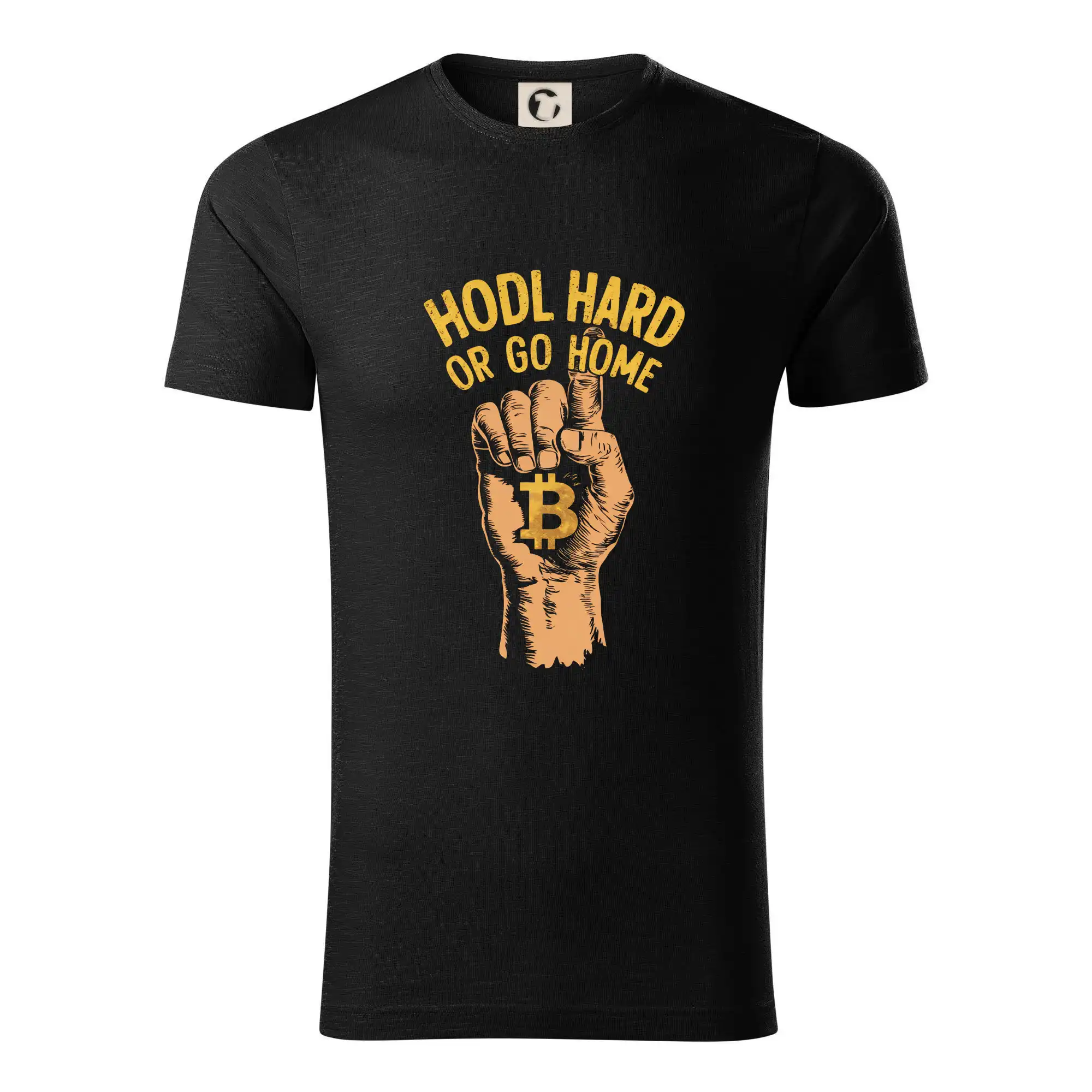 Ruka HODL Hard or Go Home - Tričko z organickej bavlny