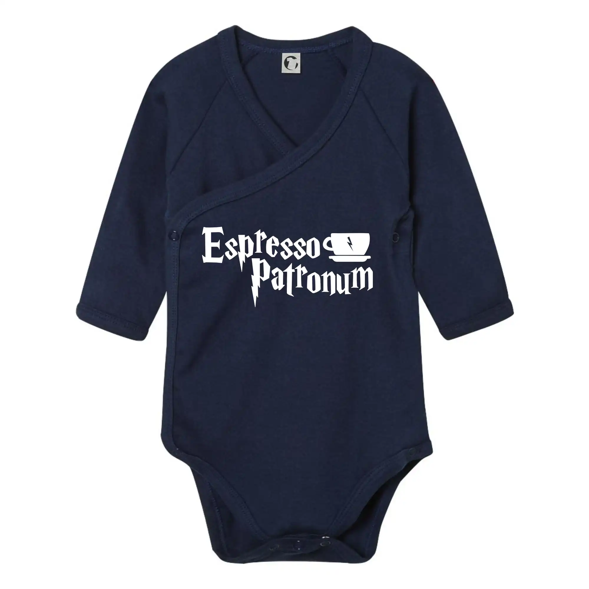 Filmové tričká - Harry - Espresso Patronum - Body zavinovacie s dlhým rukávom