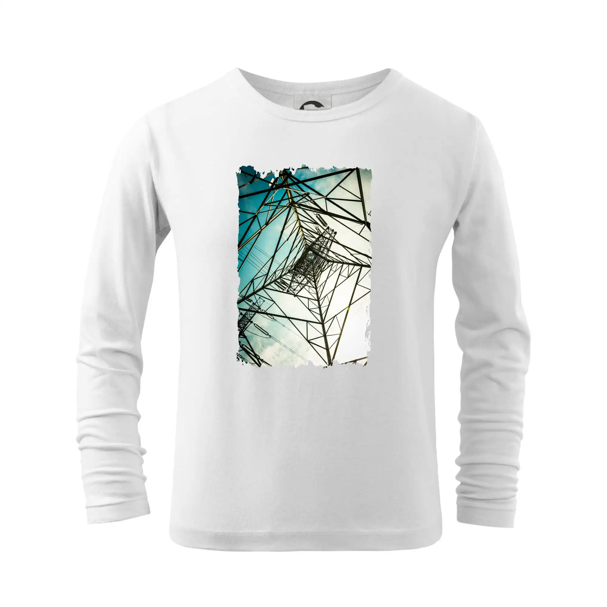 Vtipné tričká do práce - Farebné nebo - stožiare vysokého napätia - Tričko detské Long Sleeve