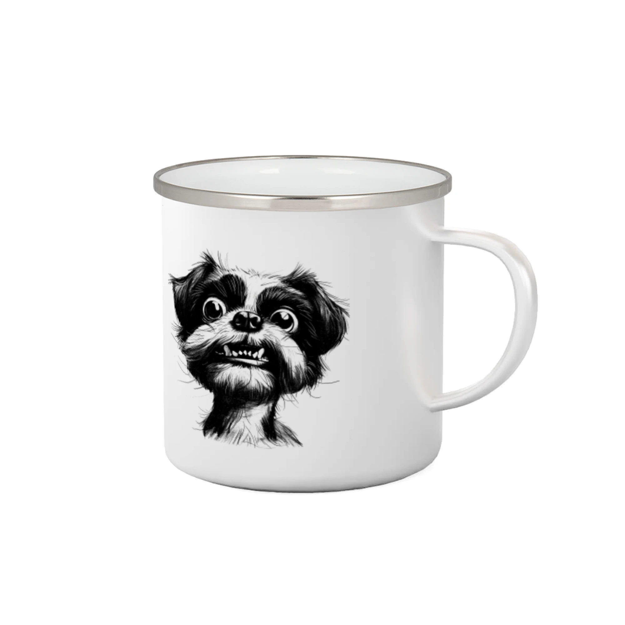 Ši-tzu - Čiernobiela karikatúra Ši-tzu - Plecháčik