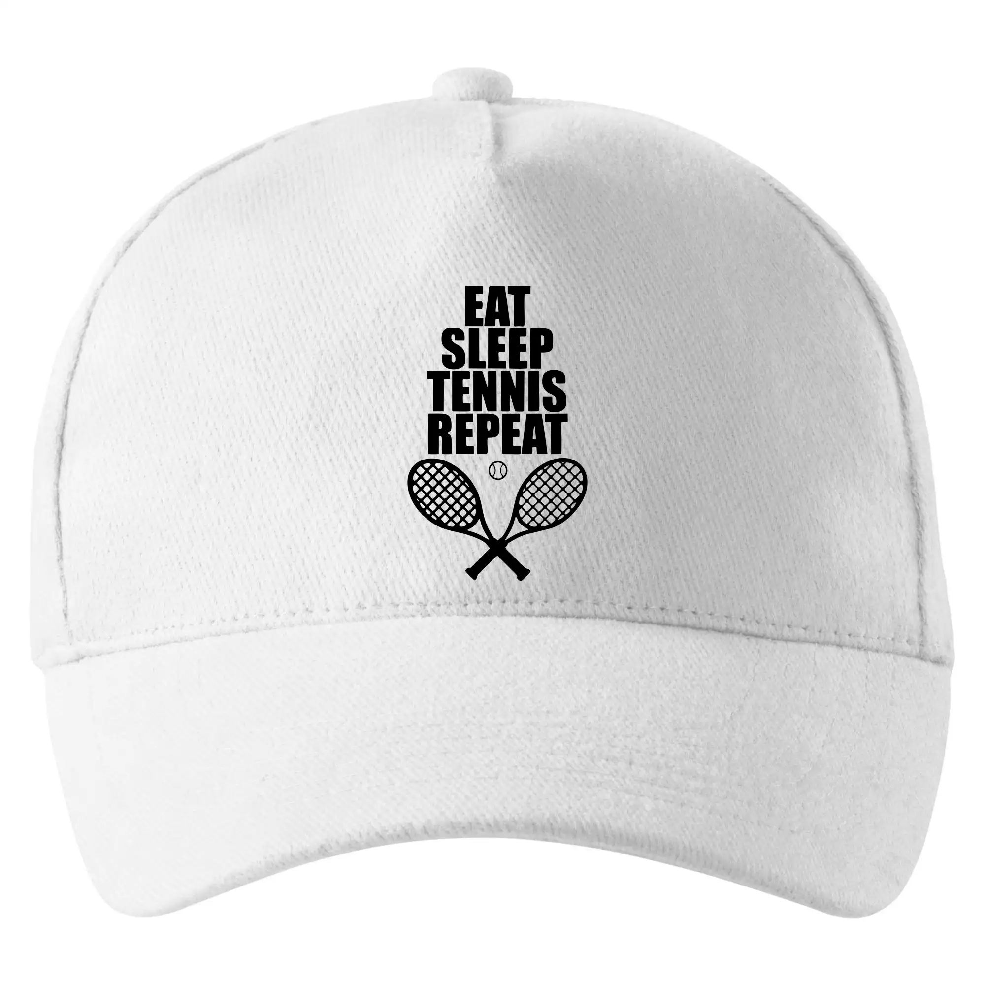 Tričká na tenis - Eat sleep tennis - Šiltovka so zahnutým šiltom a mosaznou sponou