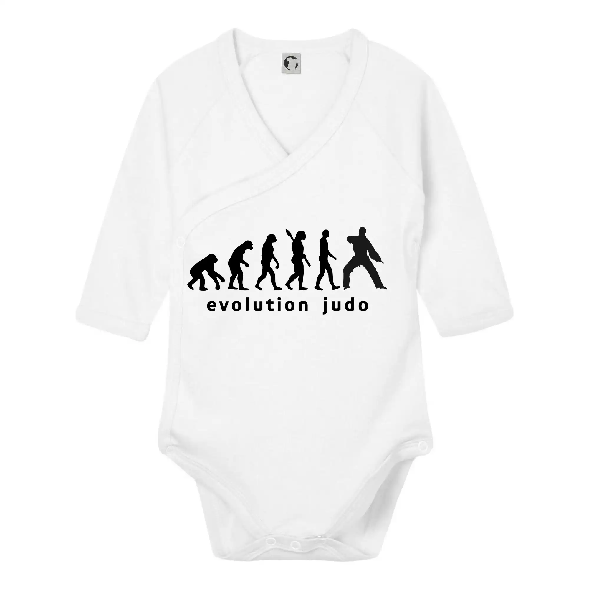 Tričká Judo - Judo Evolúcia - úder - Body zavinovacie s dlhým rukávom