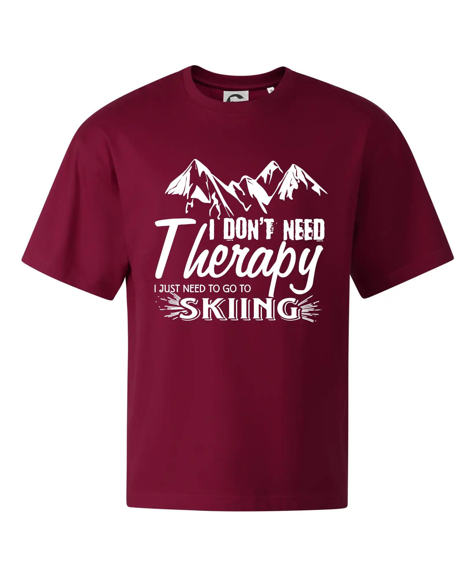Lyže a Snowboard - I dont need therapy - Skiing - Stage unisex - OVERSIZE
