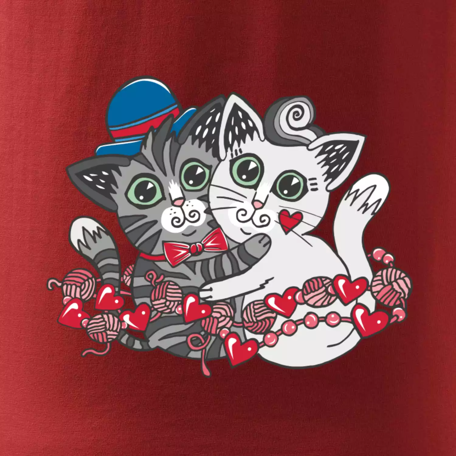 Mačky v objatí (Pecka design)