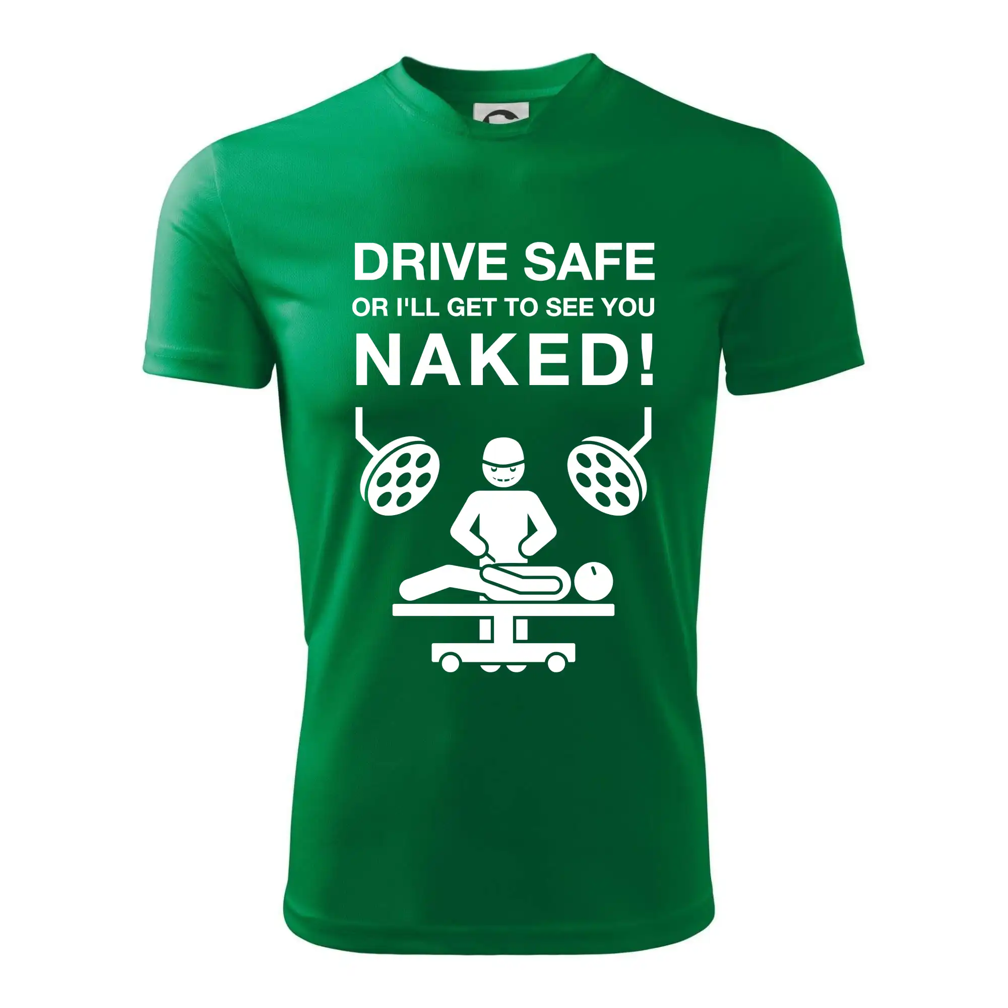 Tričká na párty - Jazdi bezpečne alebo ťa uvidím nahého (Hana-creative) - Detské tričko športové