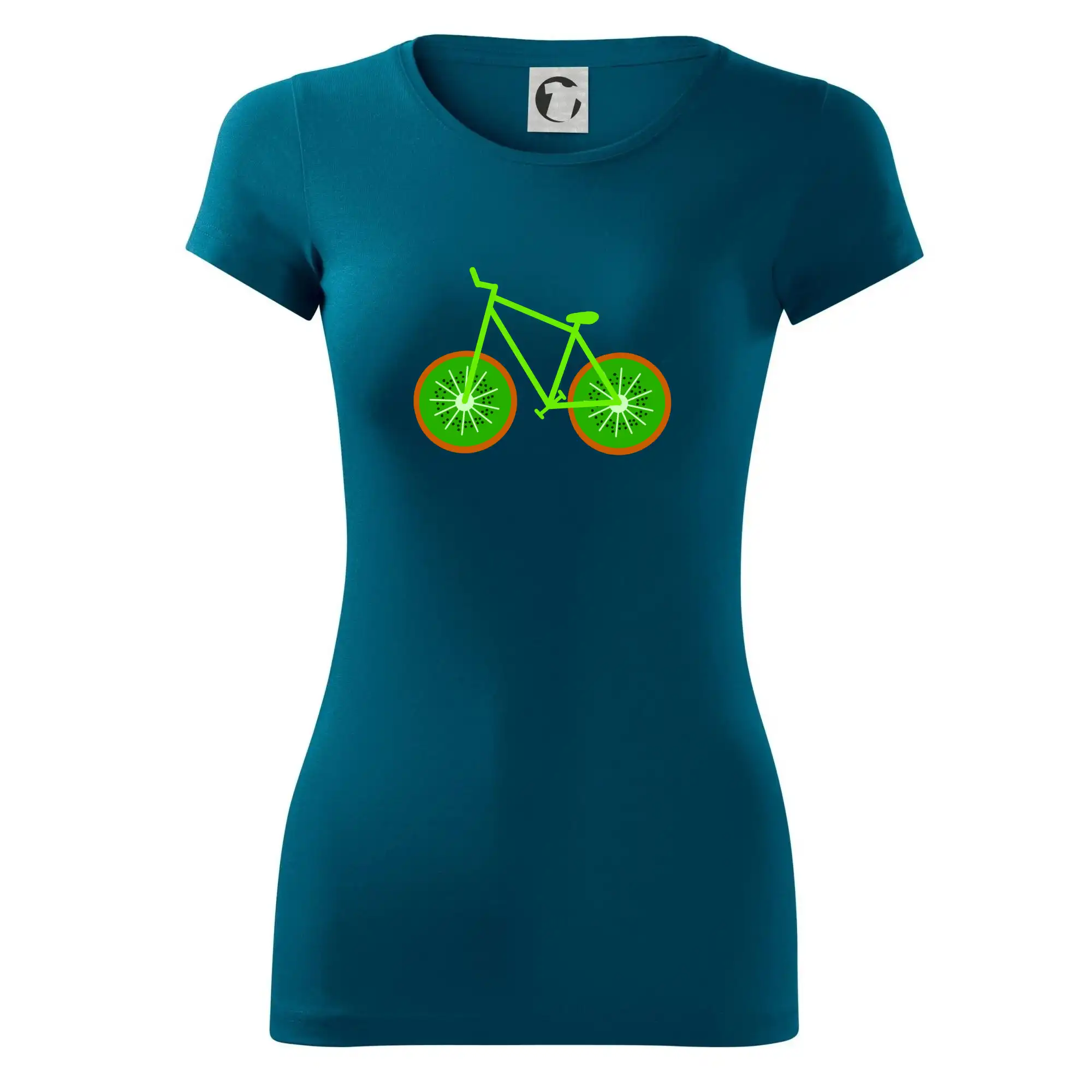 Tričko ako darček pre cyklistu - Kolo Kiwi - Dámske tričko Glance - Priliehavejší strih