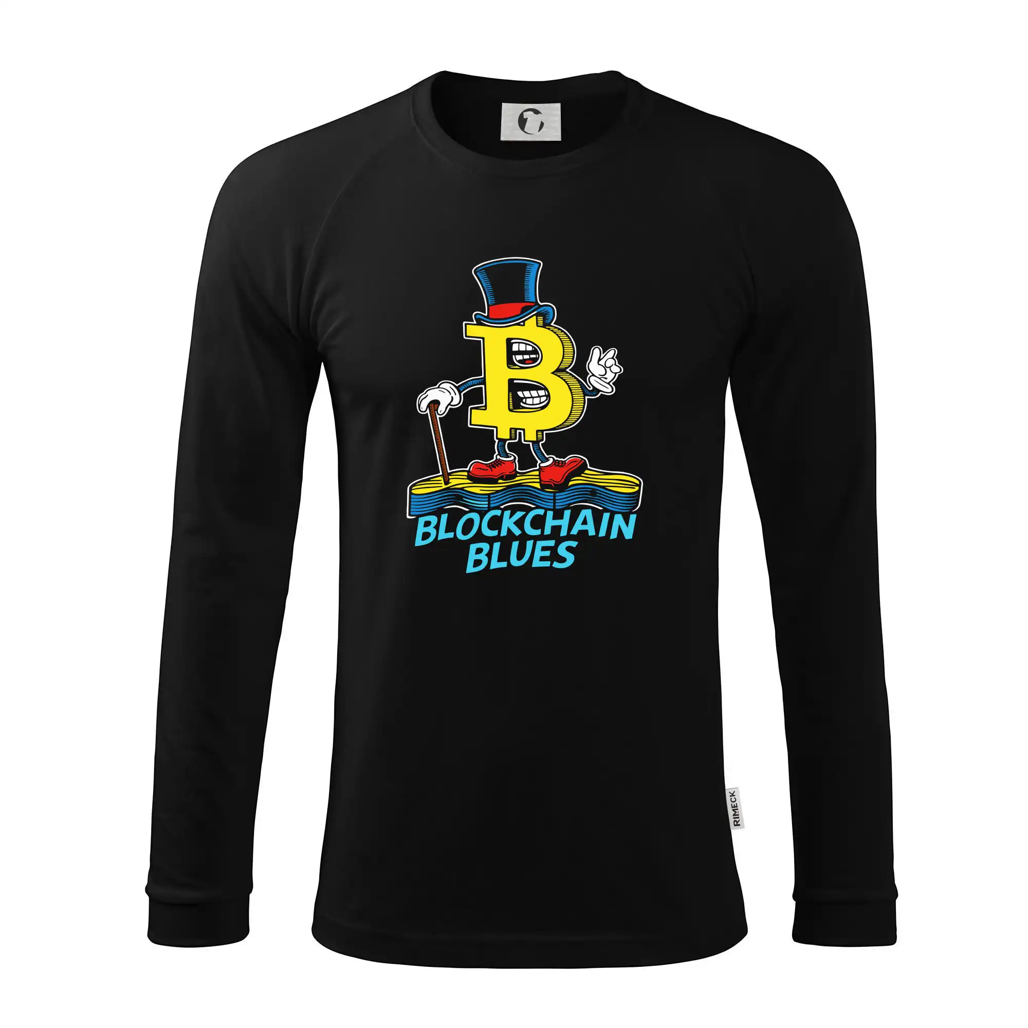 Blockchain Blues - Pánske tričko s dlhým rukávom LS130