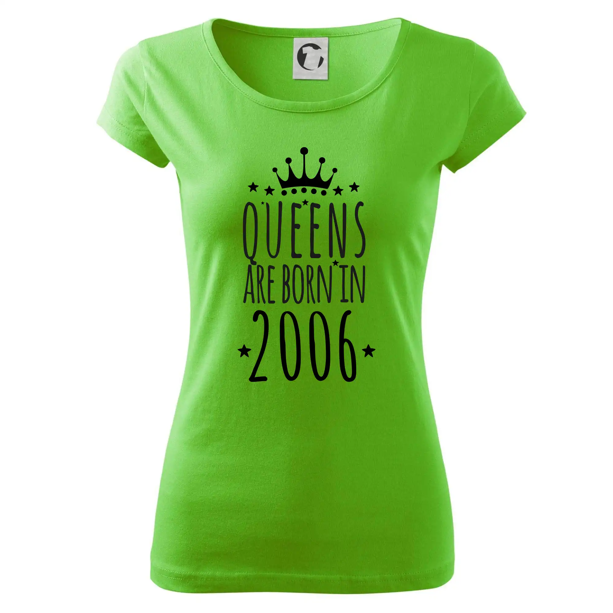 Trička s ročníkom 2006 - Queens are born in 2006 - Dámske tričko Pure