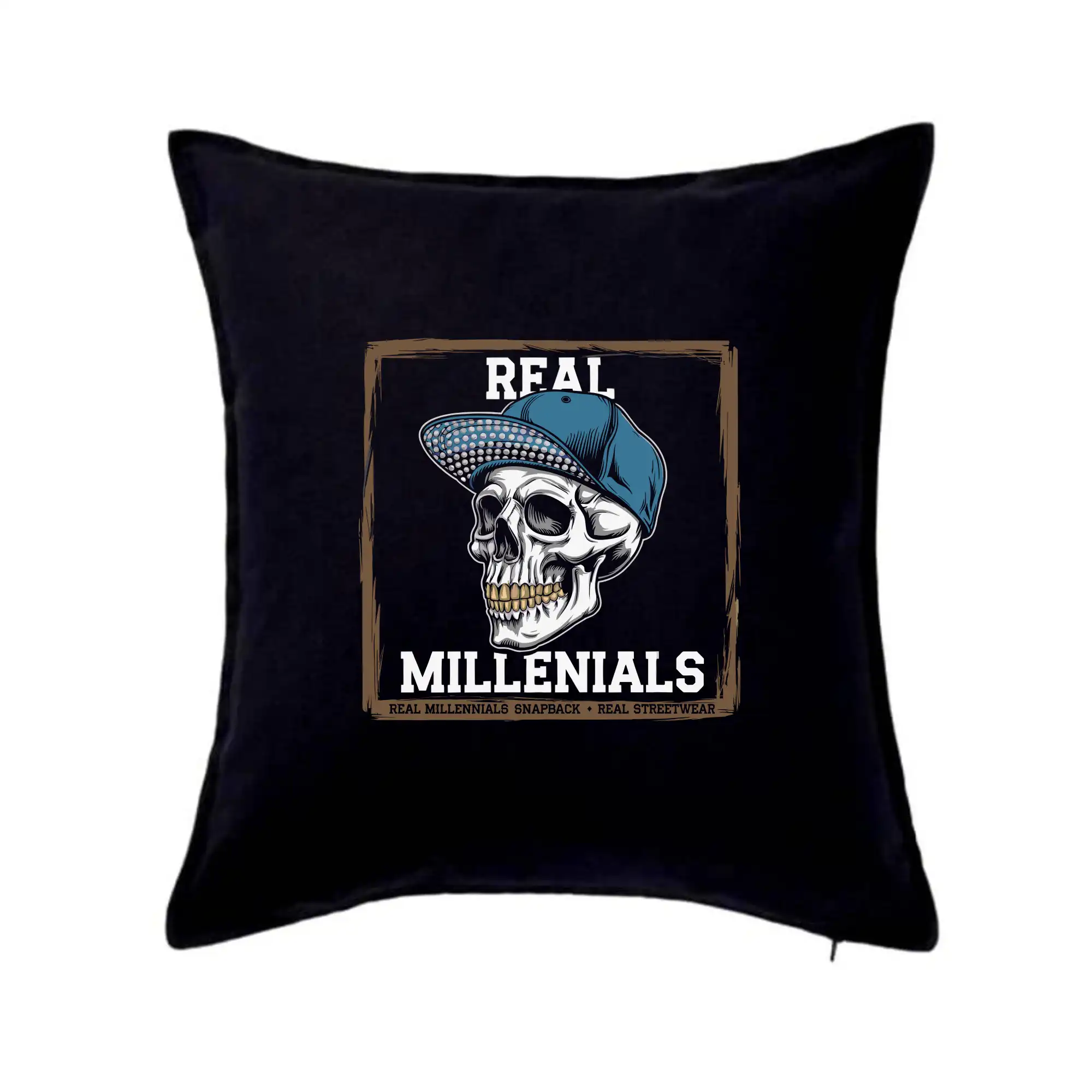 Tričká s motívmi ktoré frčia na internete - Generace Y - Real millennials lebka - Vankúš 50x50