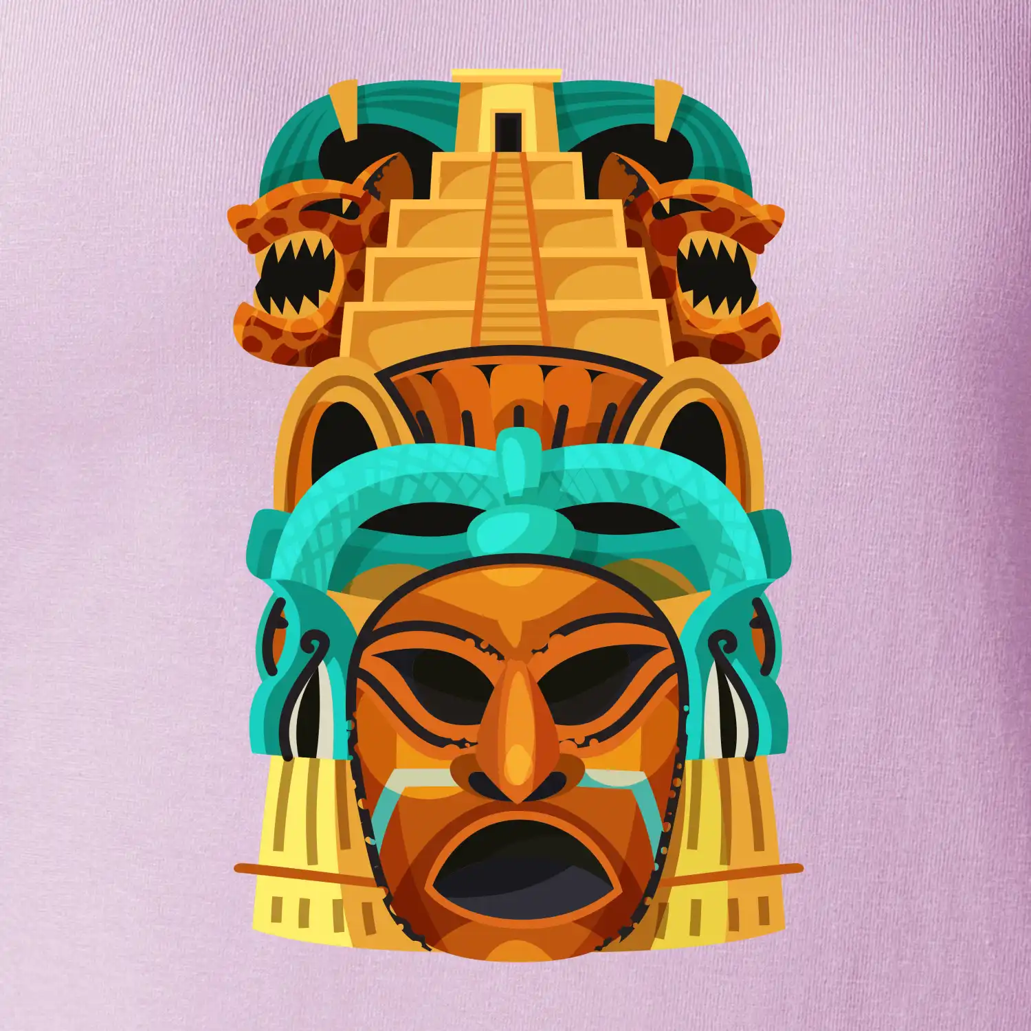 Mayové maska s pyramidou