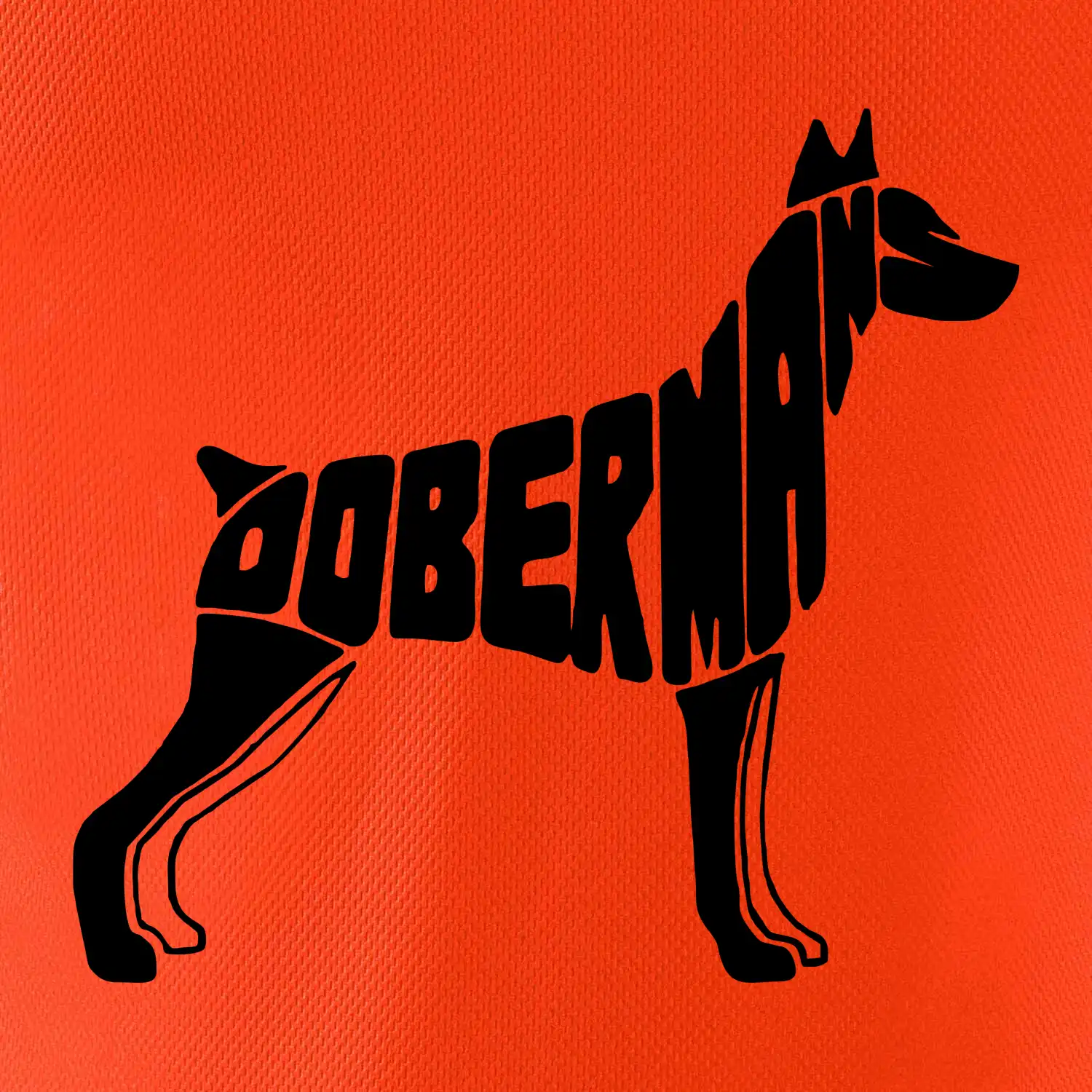 Dobrmans - nápis v tělě