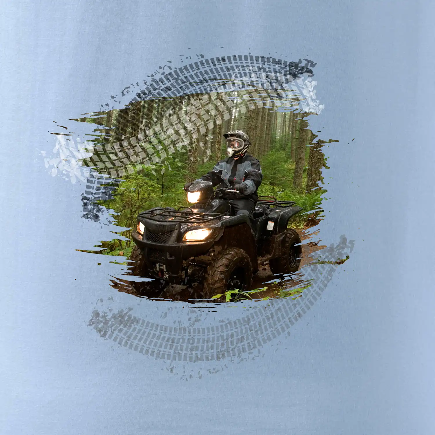 ATV čtyřkolka v lese