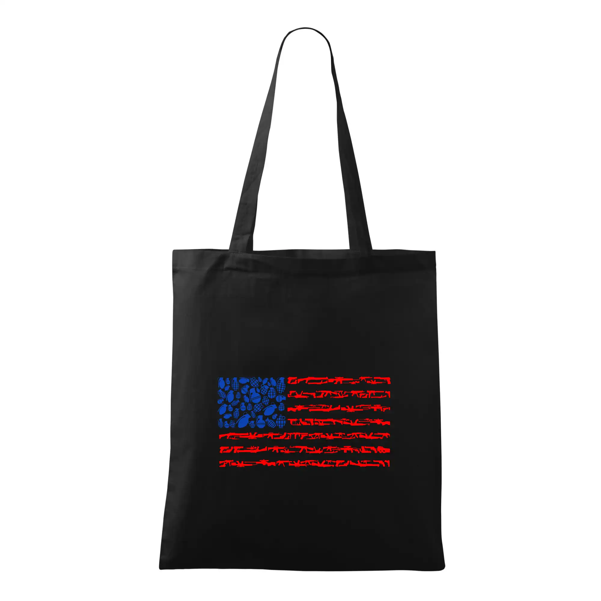 Tričká USA - USA vlajka - zbrane - Taška bavlnená
