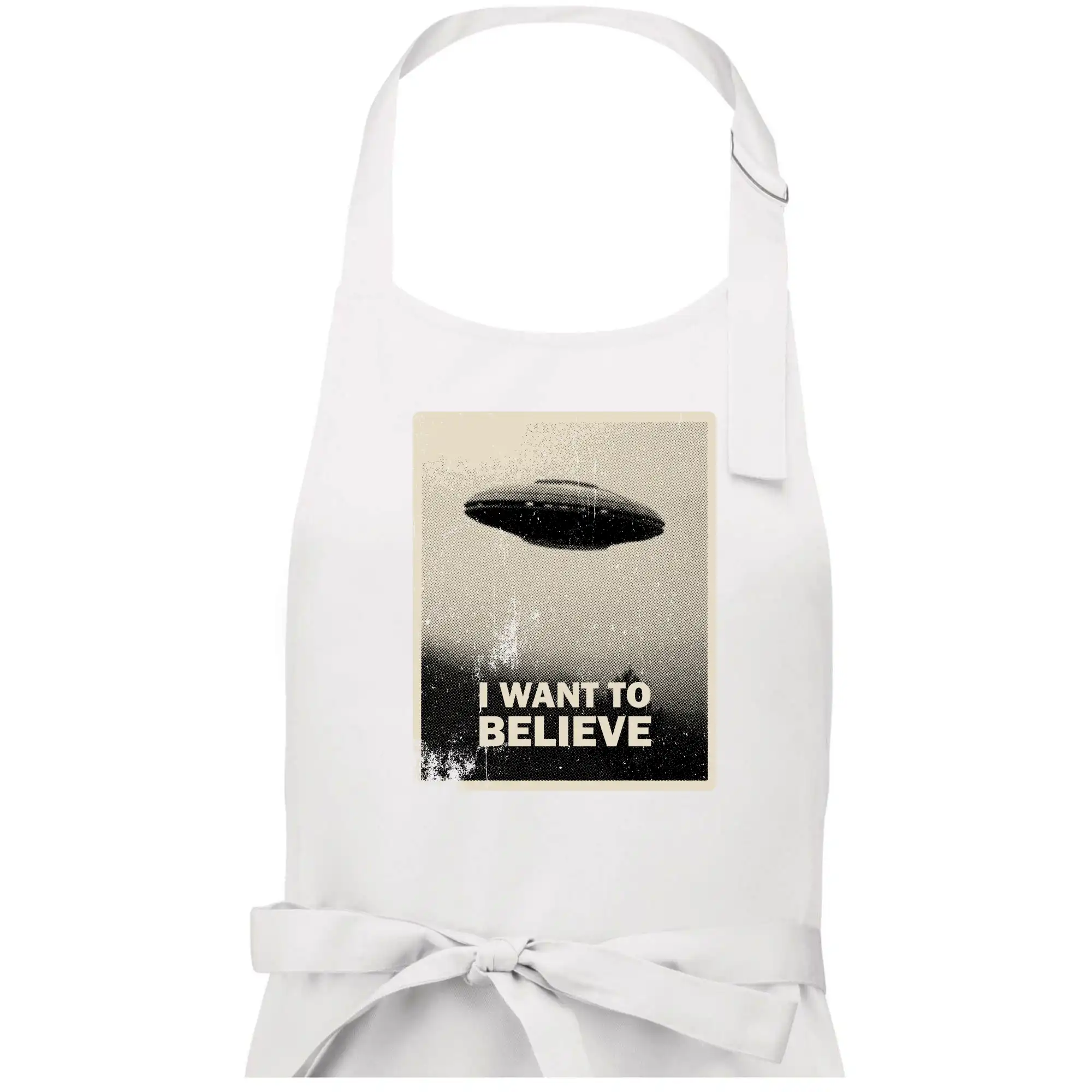 Vesmirne tričká - Poster I Want to Believe - Dámska zástera na varenie