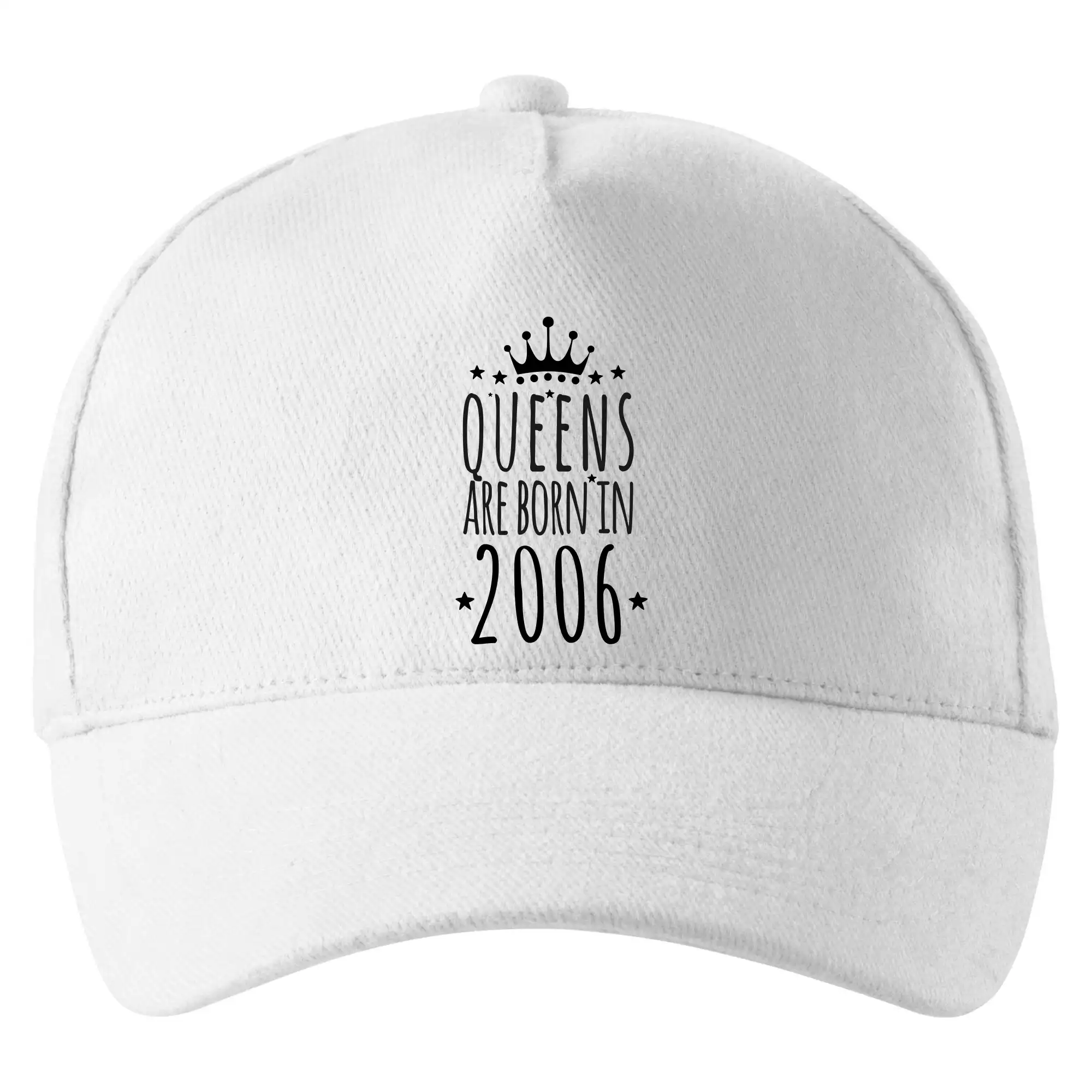 Trička s ročníkom 2006 - Queens are born in 2006 - Šiltovka so zahnutým šiltom a mosaznou sponou