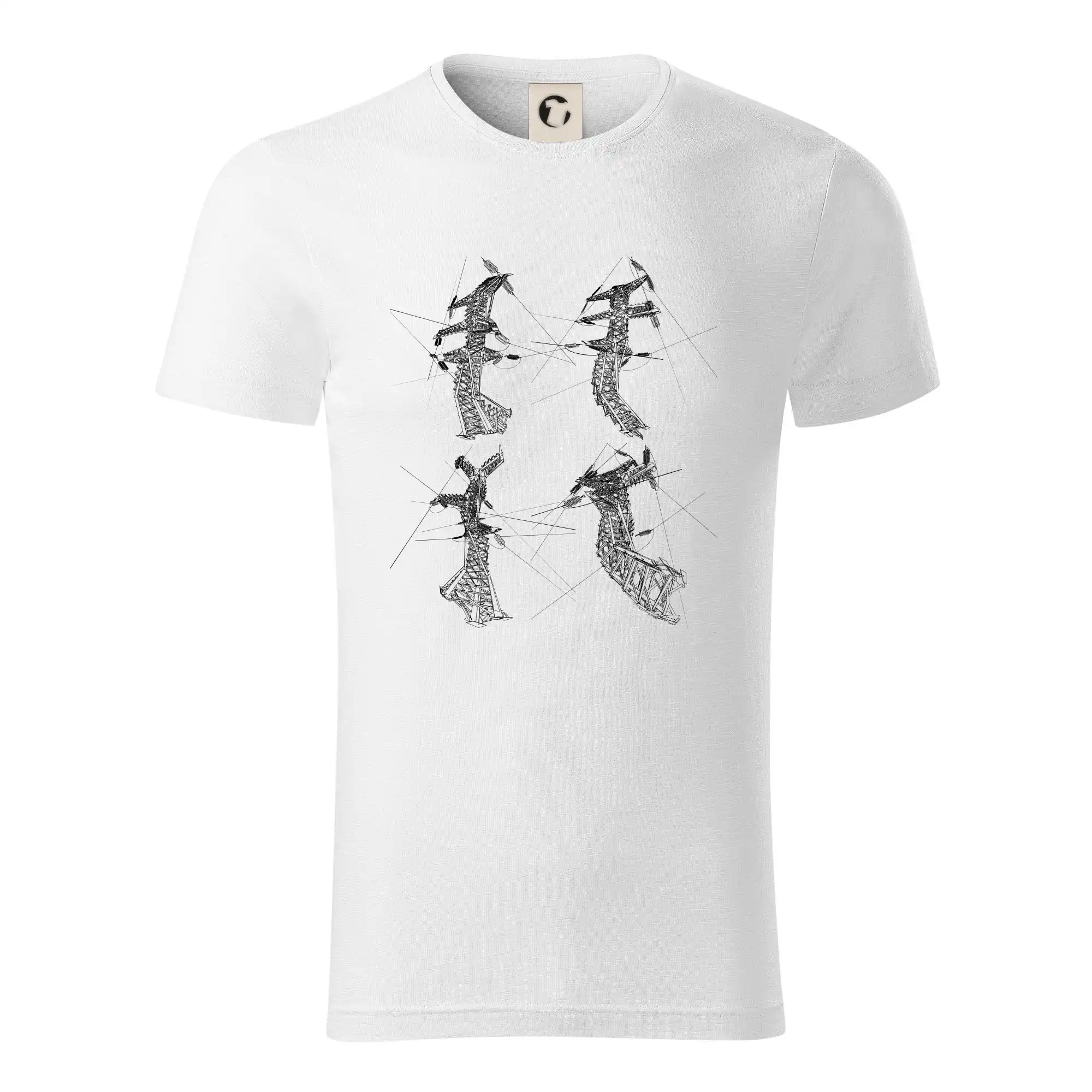 Vtipné tričká do práce - Skrútený stožiar vysokého vedenia - Tričko z organickej bavlny