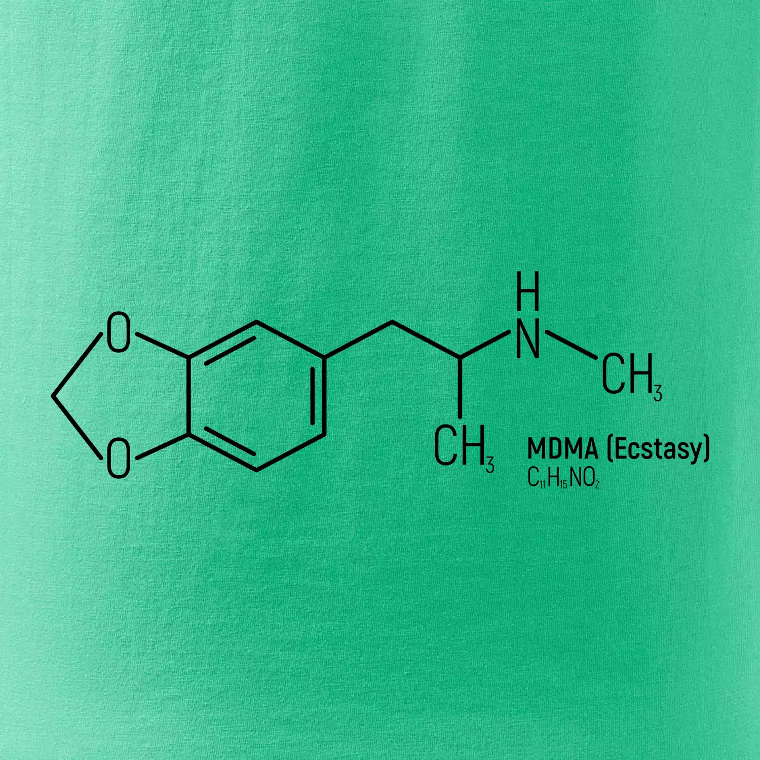 Molekulární struktura MDMA Extáze
