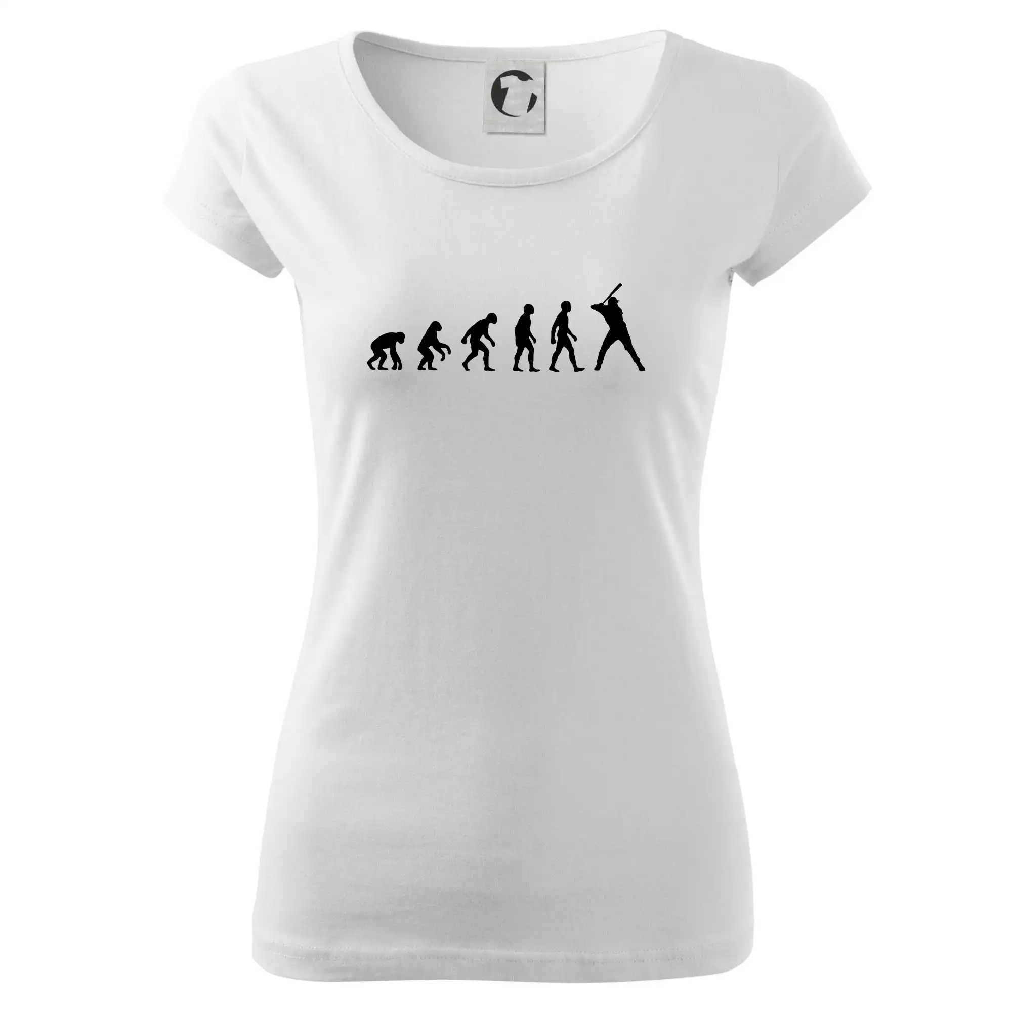 Tričká baseball - Evolúcia baseball pálkar náprah - Dámske tričko Pure