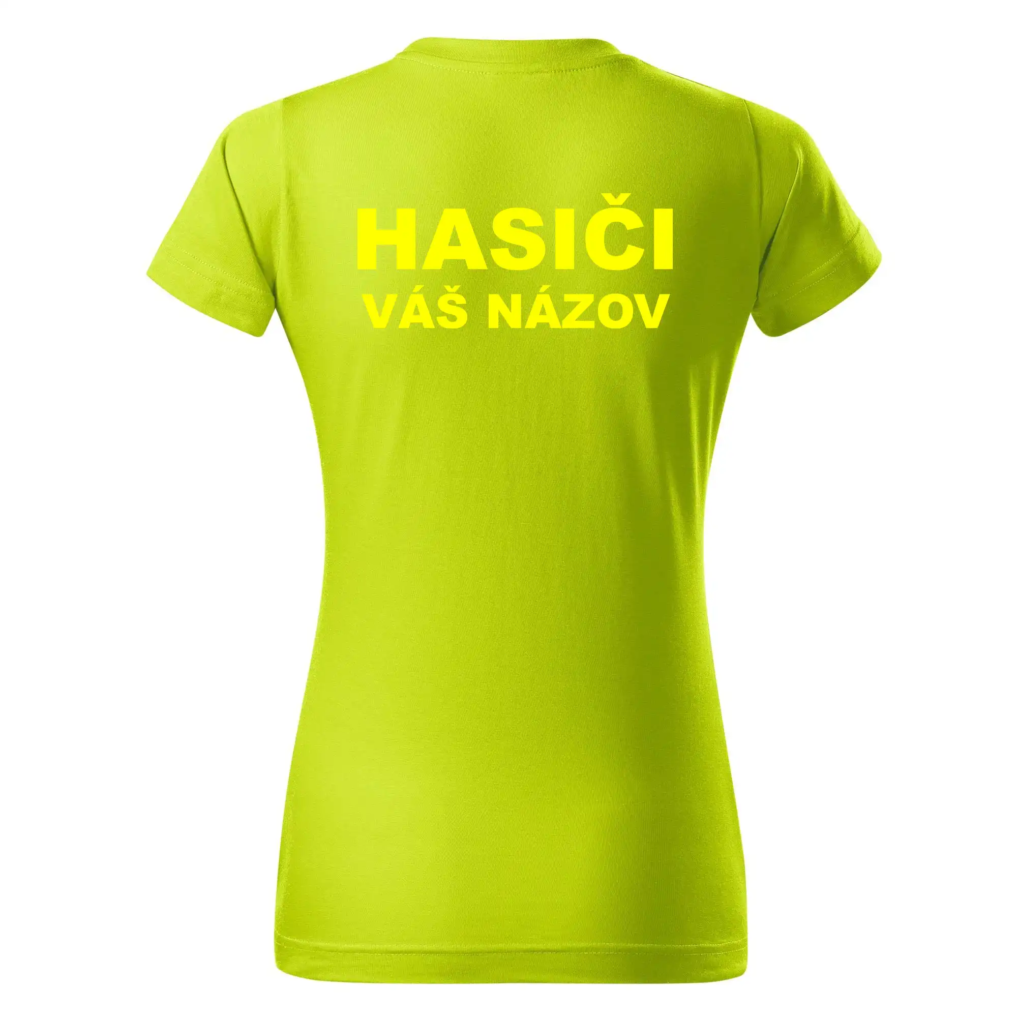 Hasiči - žltý nápis - váš názov zboru