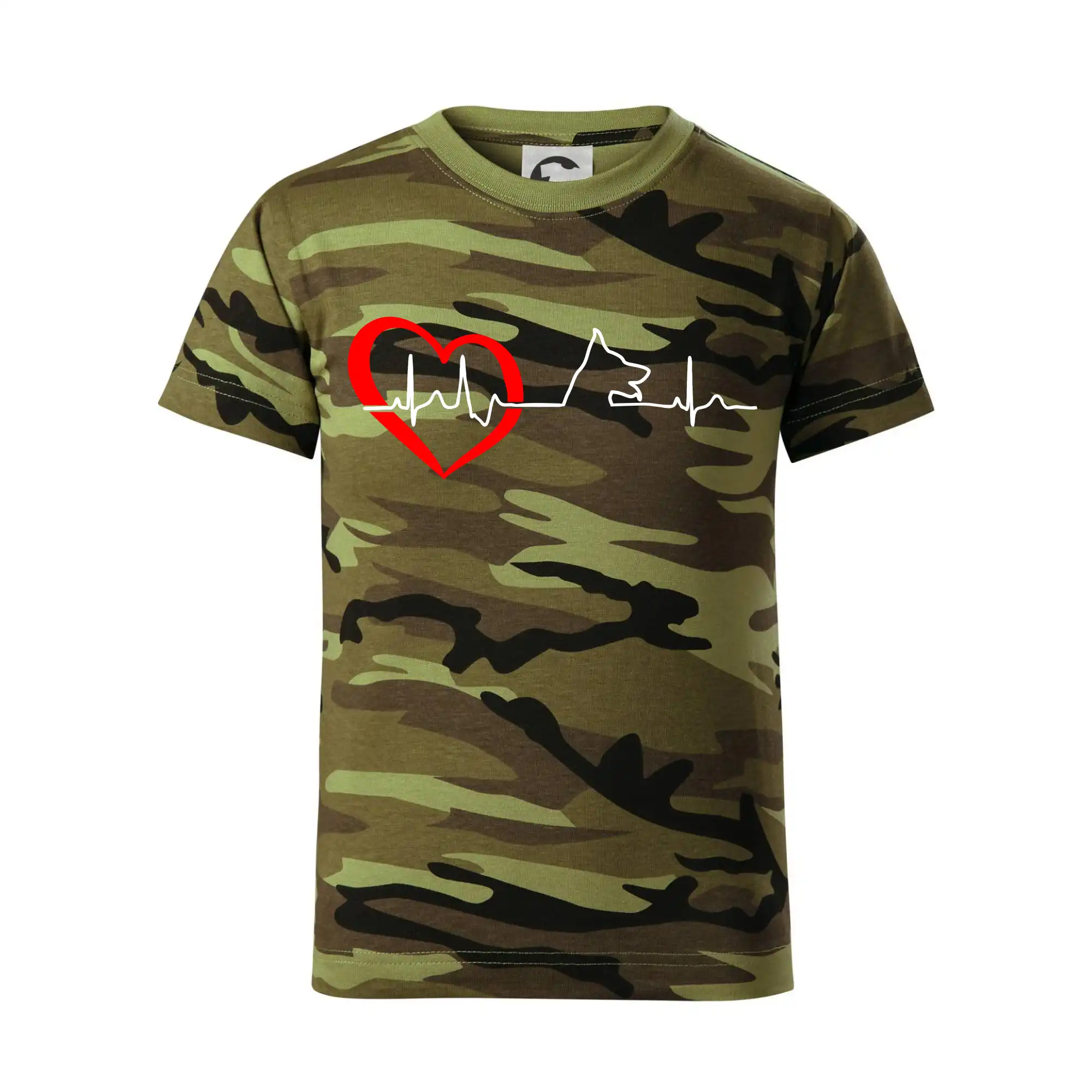 Nemecký ovčiak - Nemecký ovčiak ekg - Detské maskáčové tričko