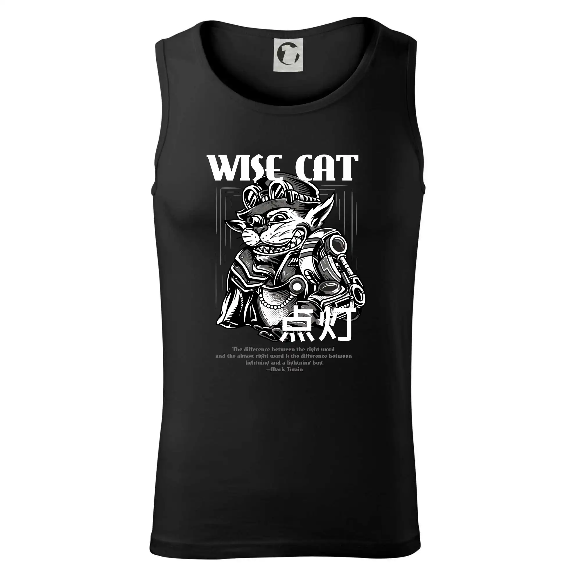 Tričká s potlačou steampunk - Steam punk wise cat - Tielko pánske Core