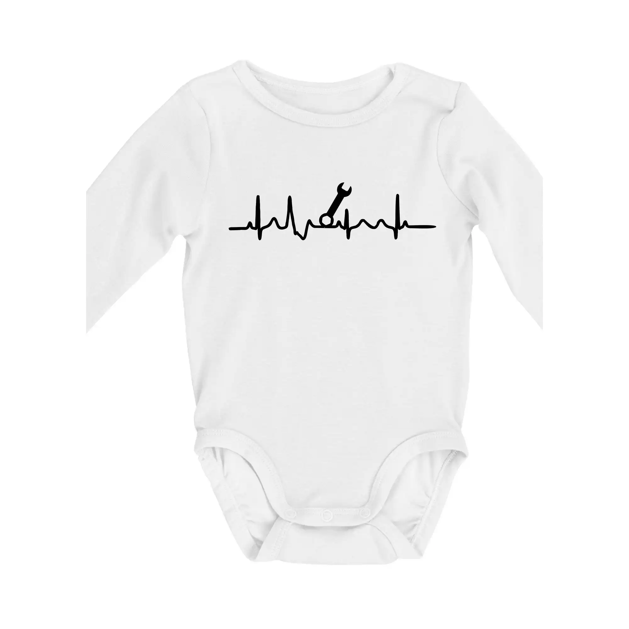 Vtipné tričká do práce - Ekg klíč - montér - Body dojčenské s dlhým rukávom