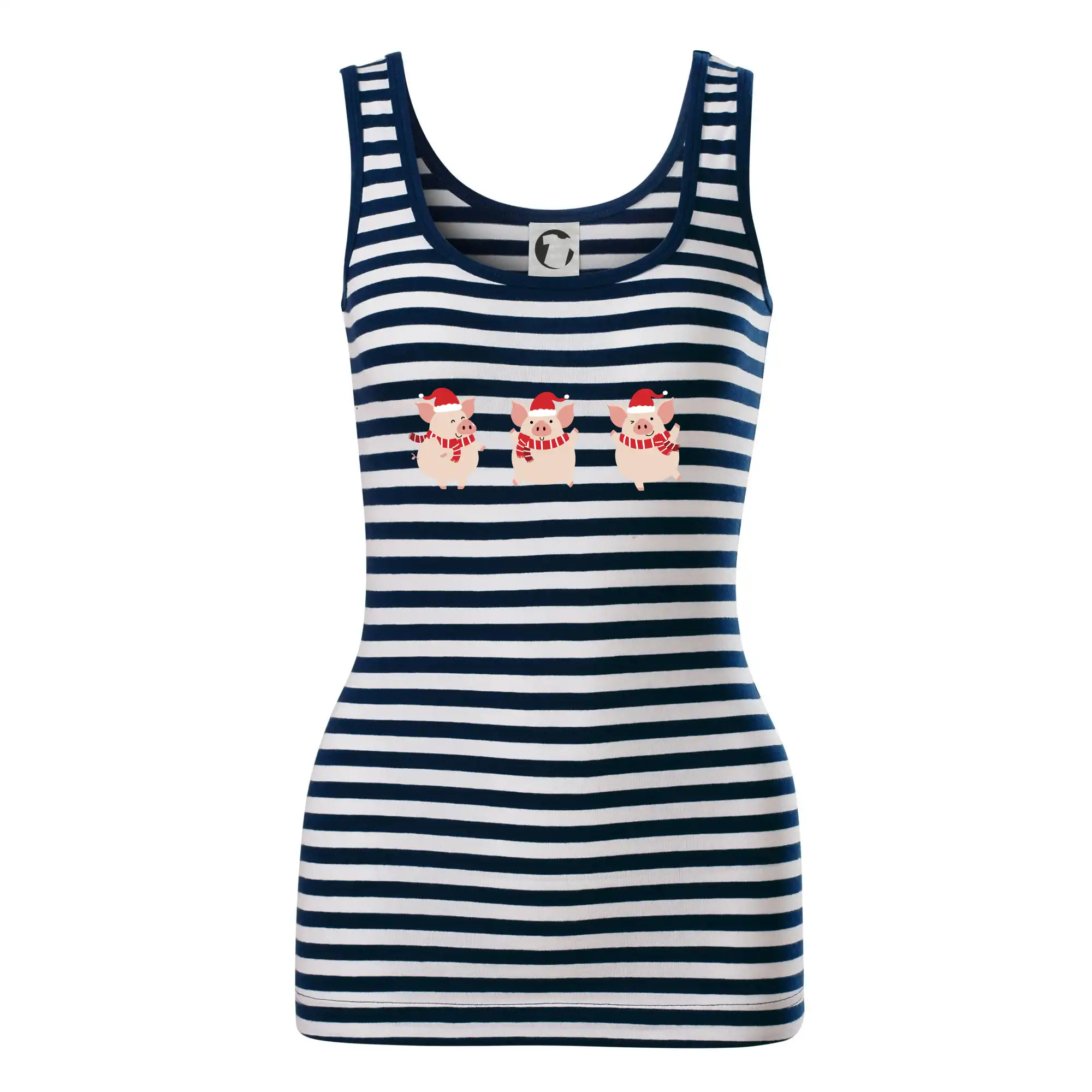 Vianočné tričká - Vianočné prasiatka - Sailor tielko na vodu