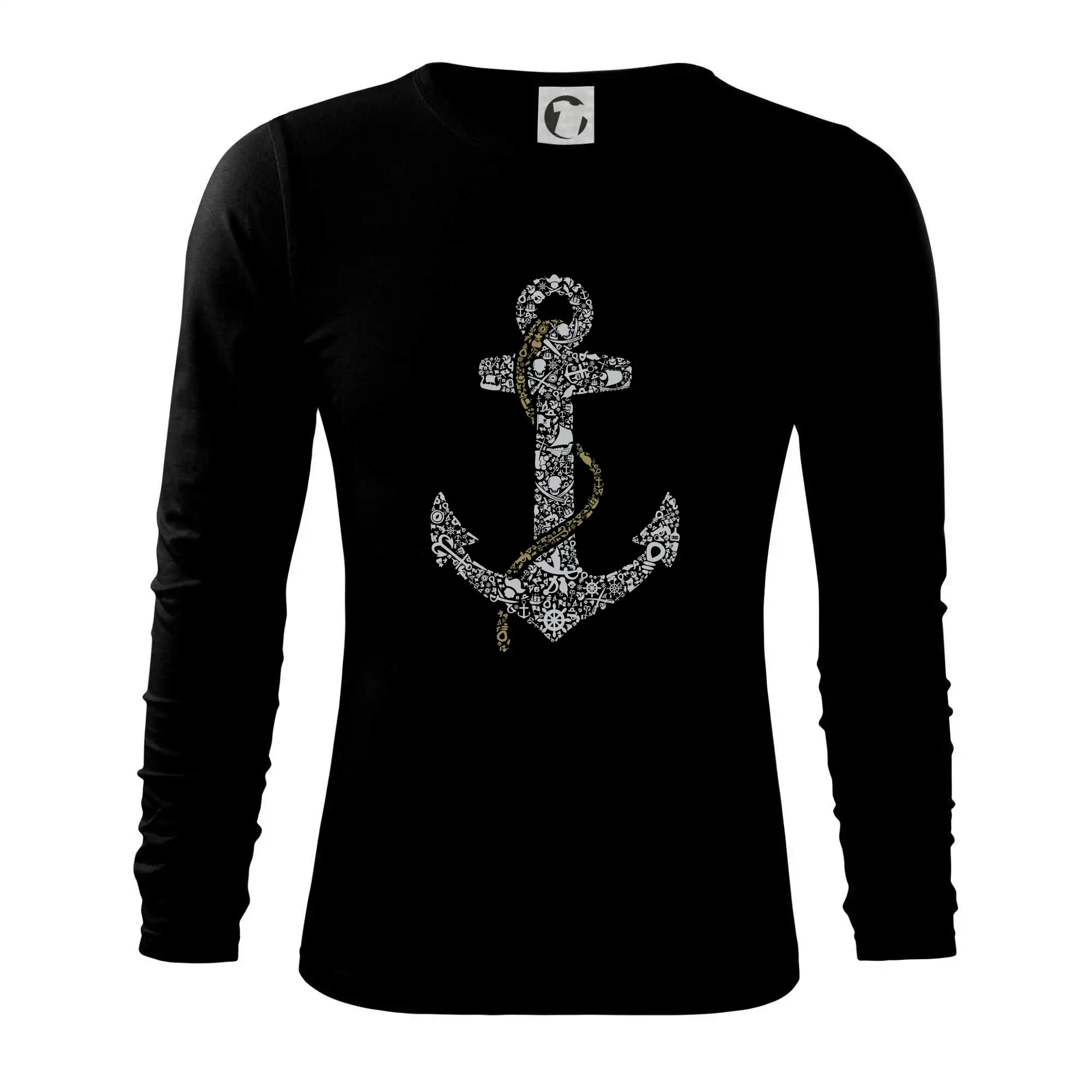 Vodácke tričká - Kotva motívy mora - Tričko s dlhým rukávom FIT-T long sleeve