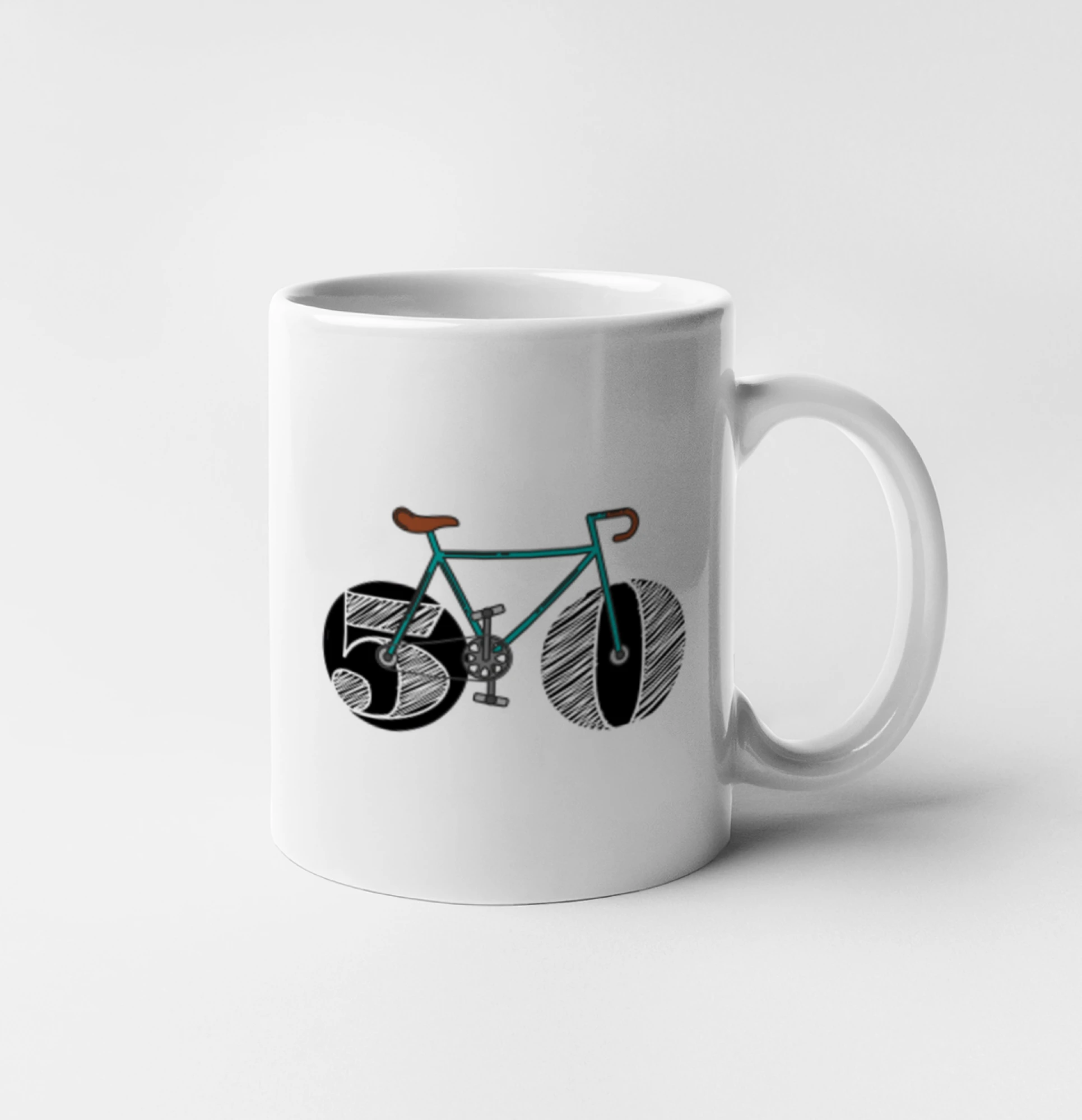 Tričká k narodeninám - Narodeniny 50 rokov na bicykli - Hrnček 
