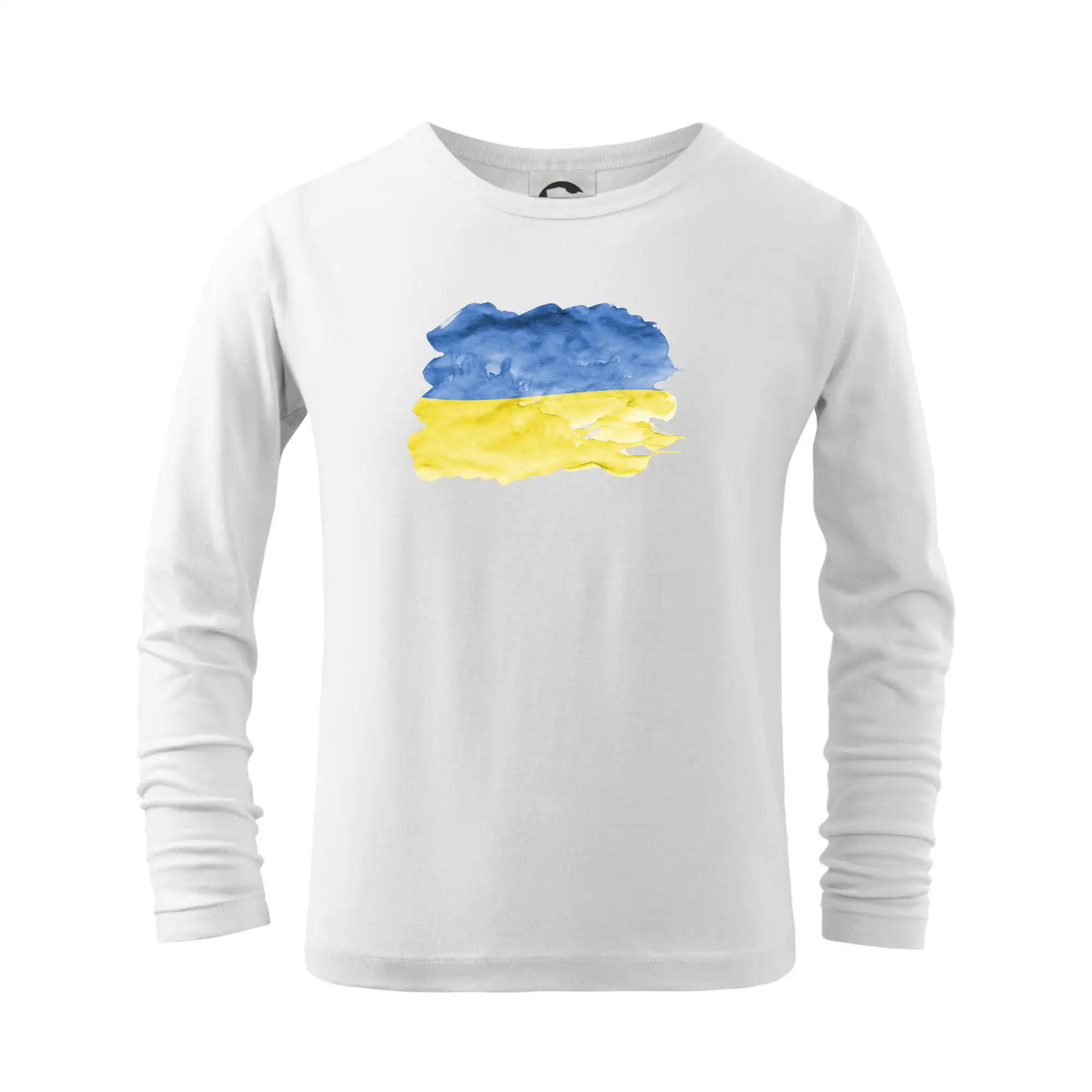 Tričká s vlajkou ukrajiny - Ukrajina vlajka rozpitá - Tričko detské Long Sleeve