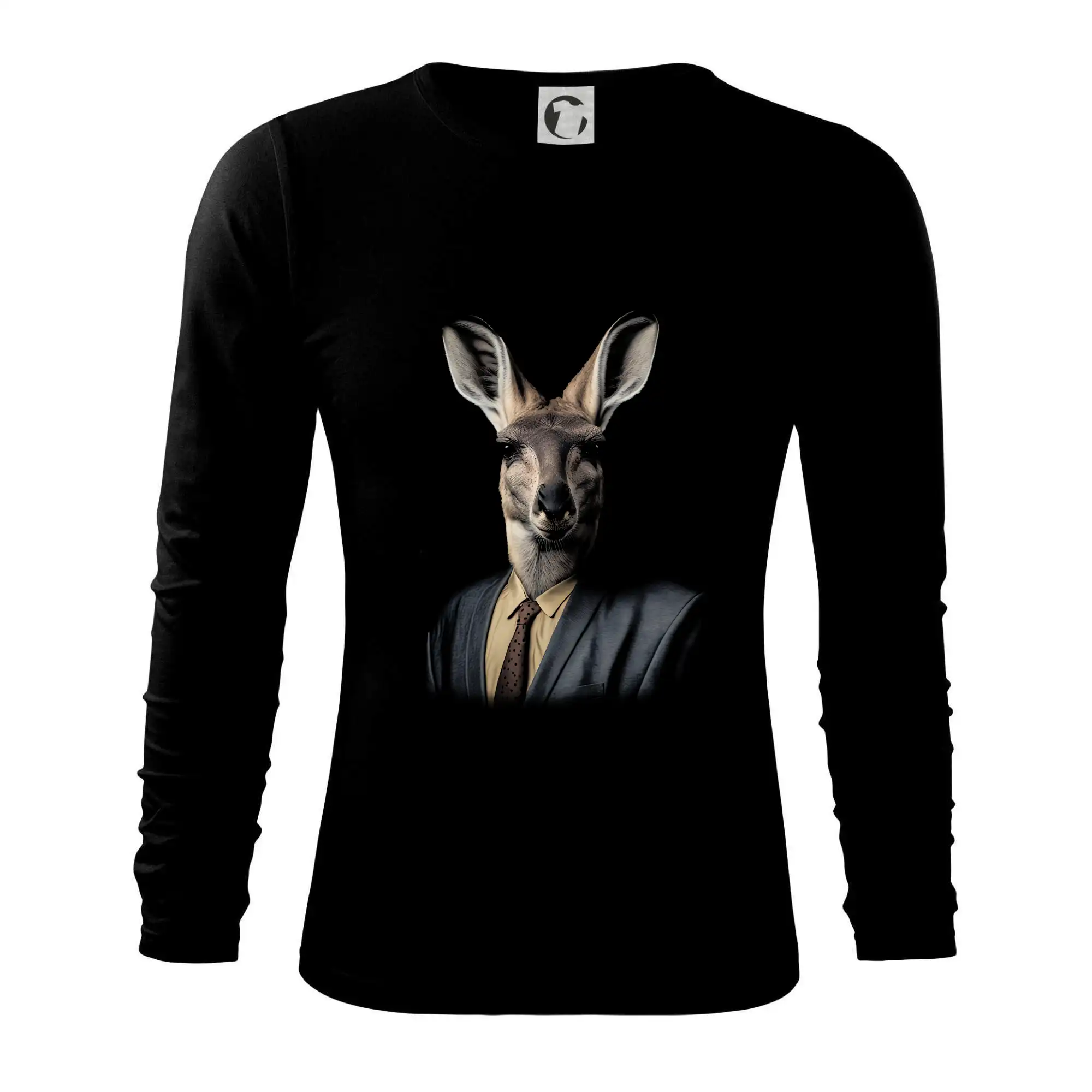 Tričká so zvieratami - Klokan v obleku - Tričko s dlhým rukávom FIT-T long sleeve