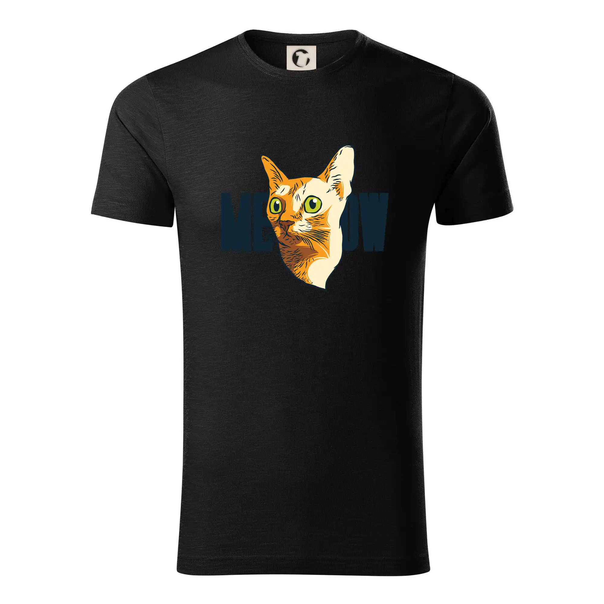 Vtipná tričká s mačkou - Mačka meow - Tričko z organickej bavlny