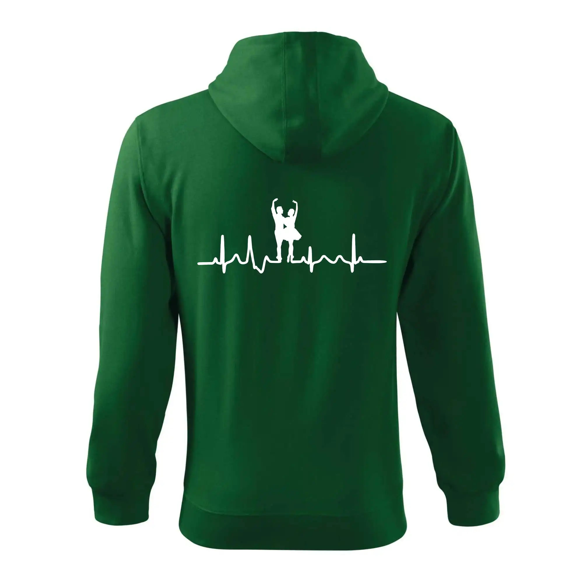 EKG tanec - pár - Mikina s kapucňou na zips trendy zipper