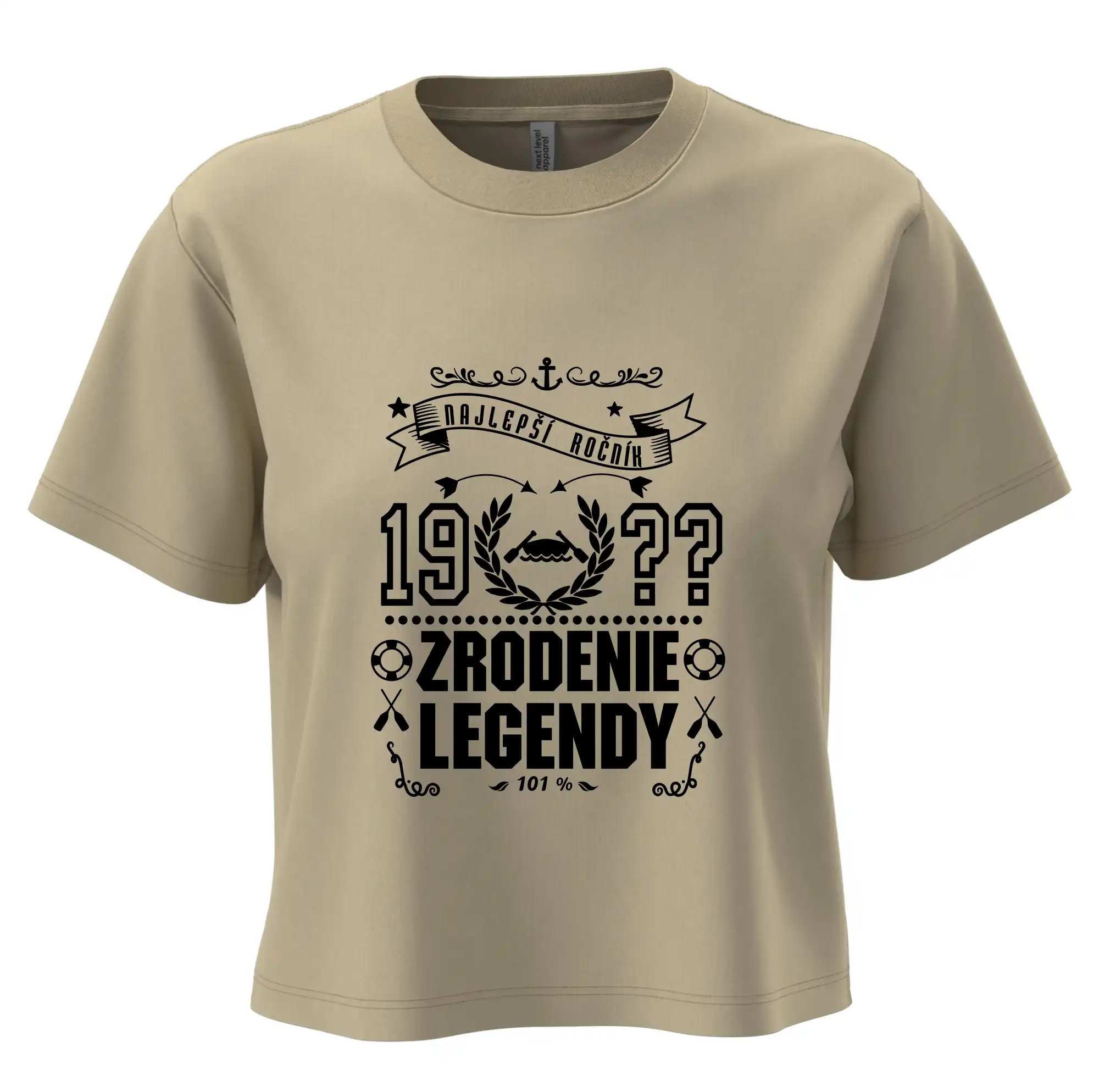 Trička Zrodenie legendy - Zrodenie legendy pre vodáka - Boxy cropped tričko OVERSIZE