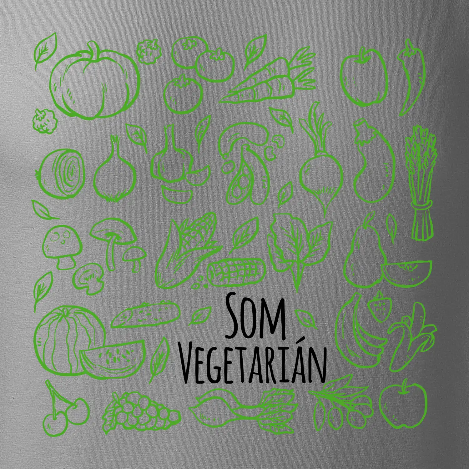 Som vegetarián - zelenina vo štvorci