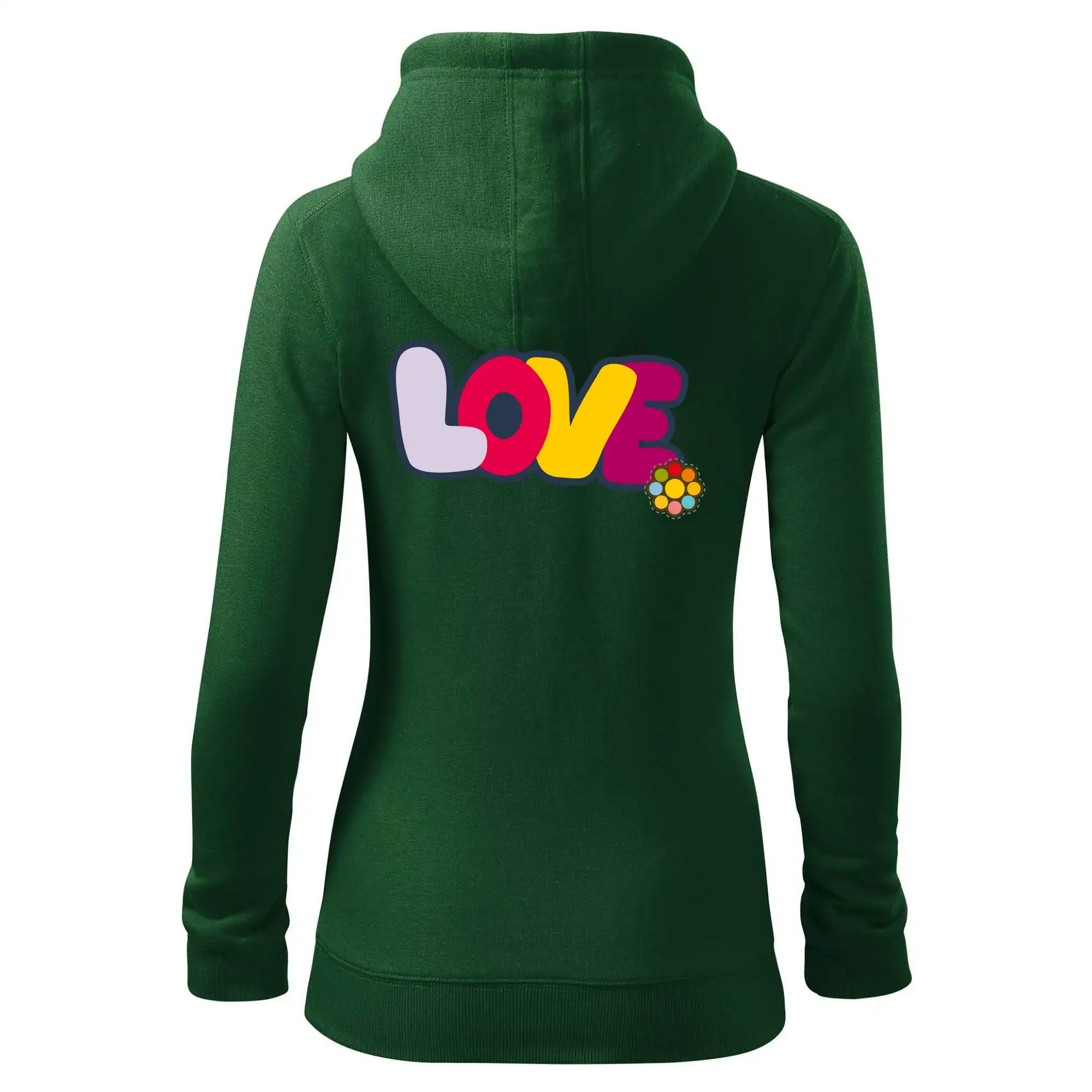 Love nápis s květinou